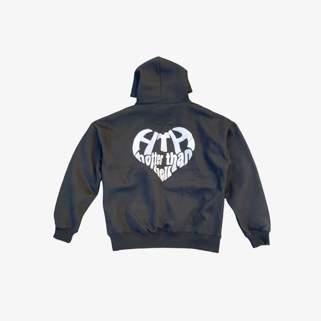 HT1145-4 HTH Heart Logo Hoodie Black