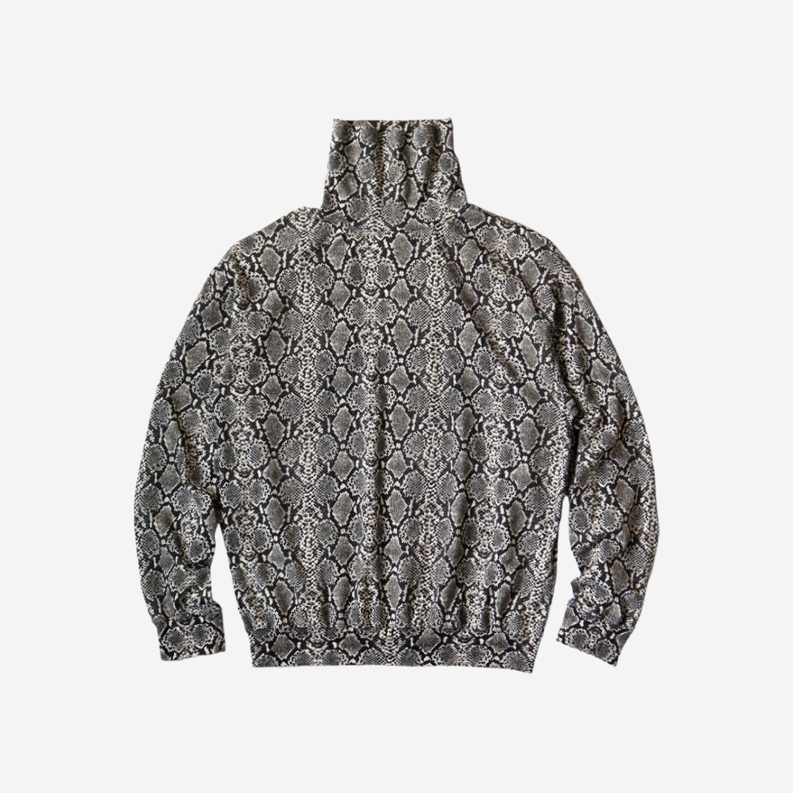 Kapital Jersey Snake Pattern High Neck Long Sleeve Shirt Gray 상세 이미지 1