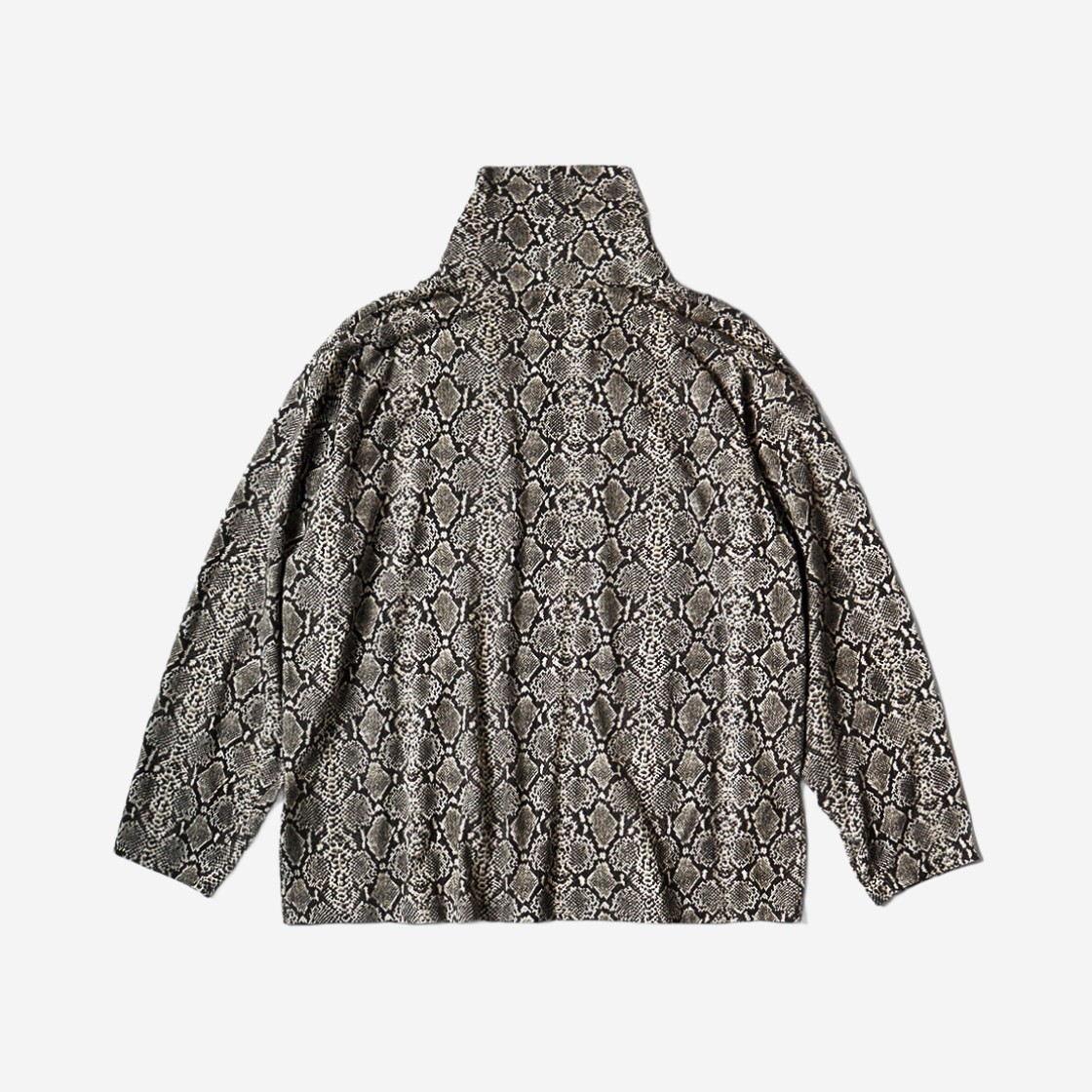 Kapital Jersey Snake Pattern Baggy High Neck Long Sleeve Shirt Gray 상세 이미지 1