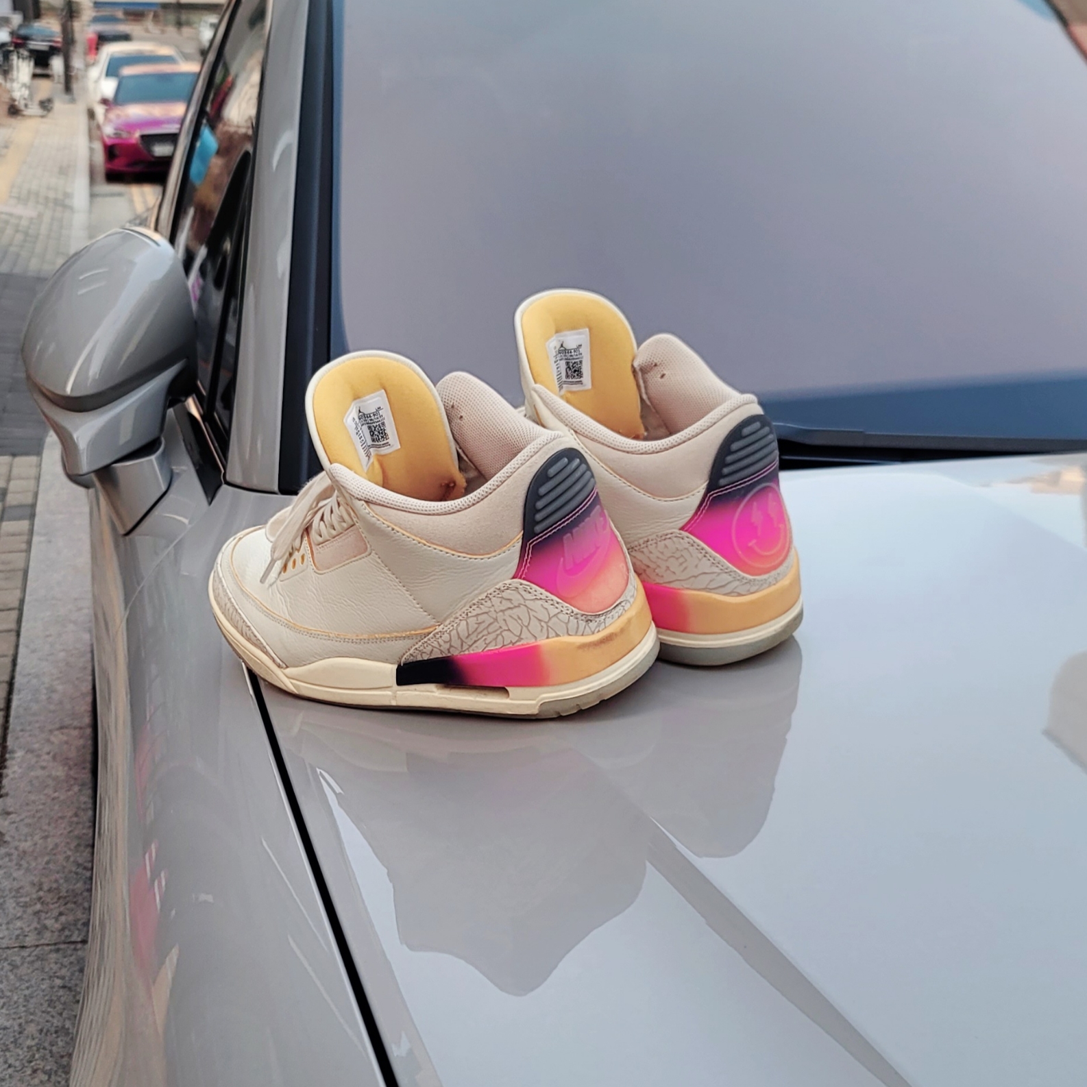 Jordan 3 x J Balvin Retro SP Sunset 착용 스타일