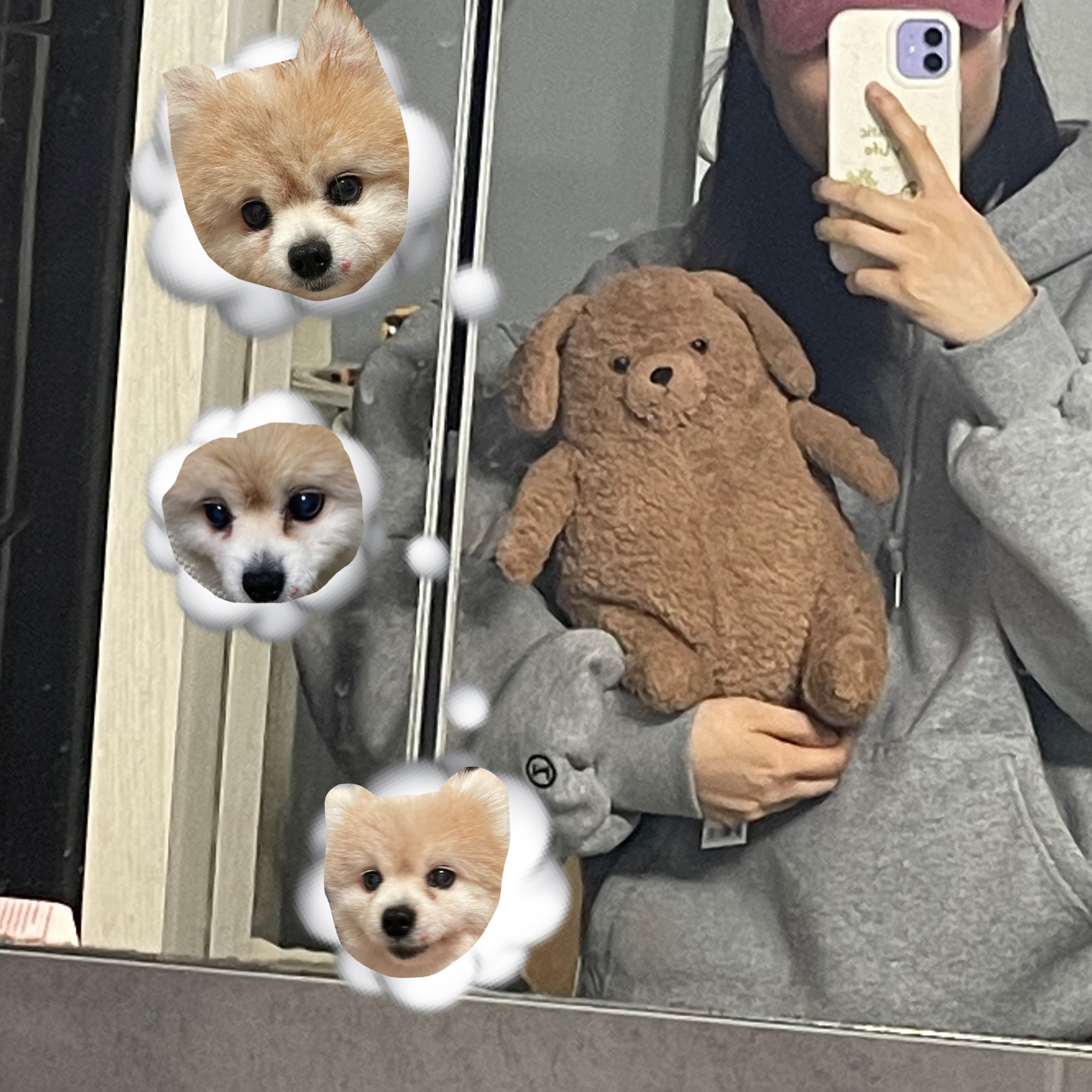 Jellycat Amore Dog Brown 착용 스타일 - 1