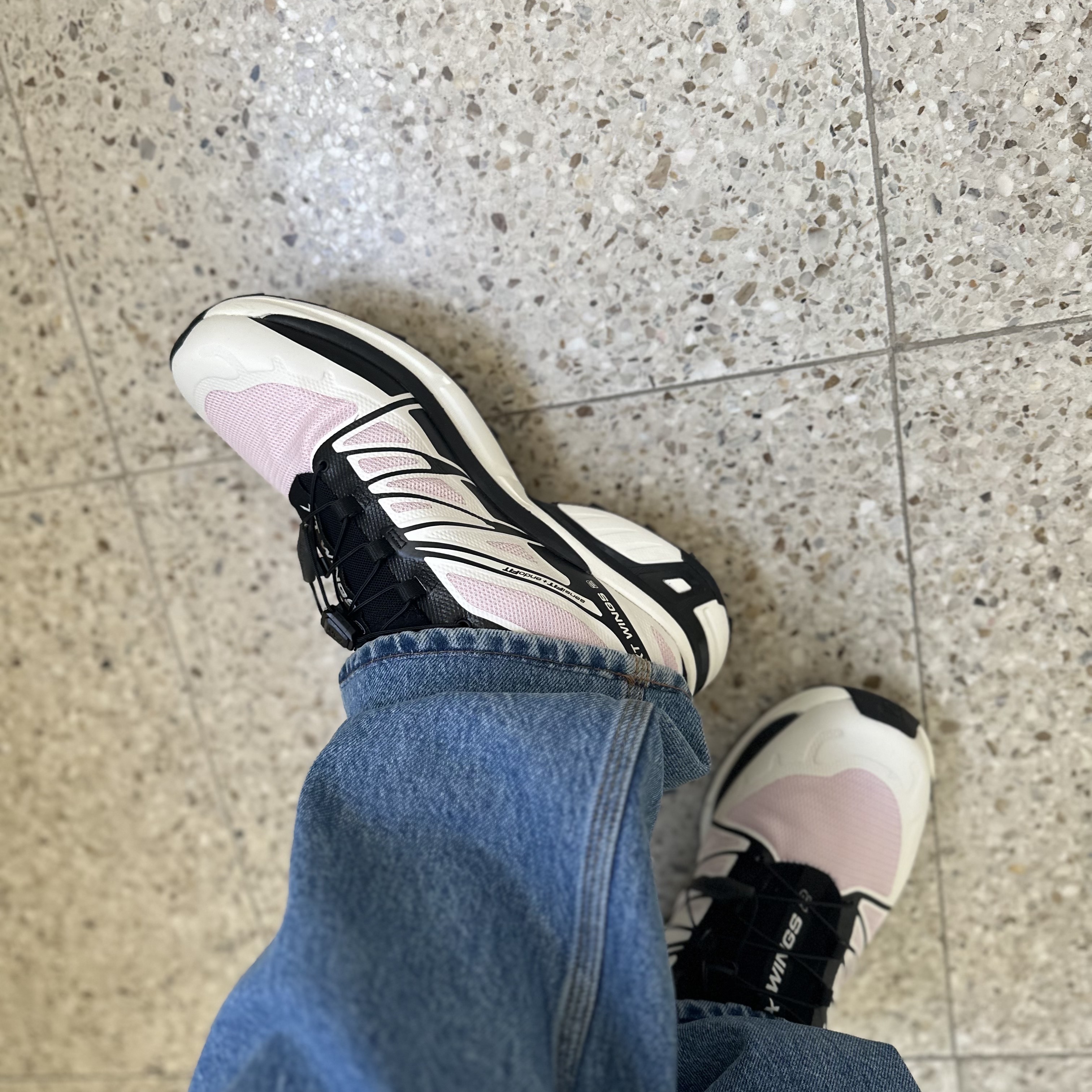 Salomon XT-Wings 2 Cradle Pink 착용 스타일 - 2