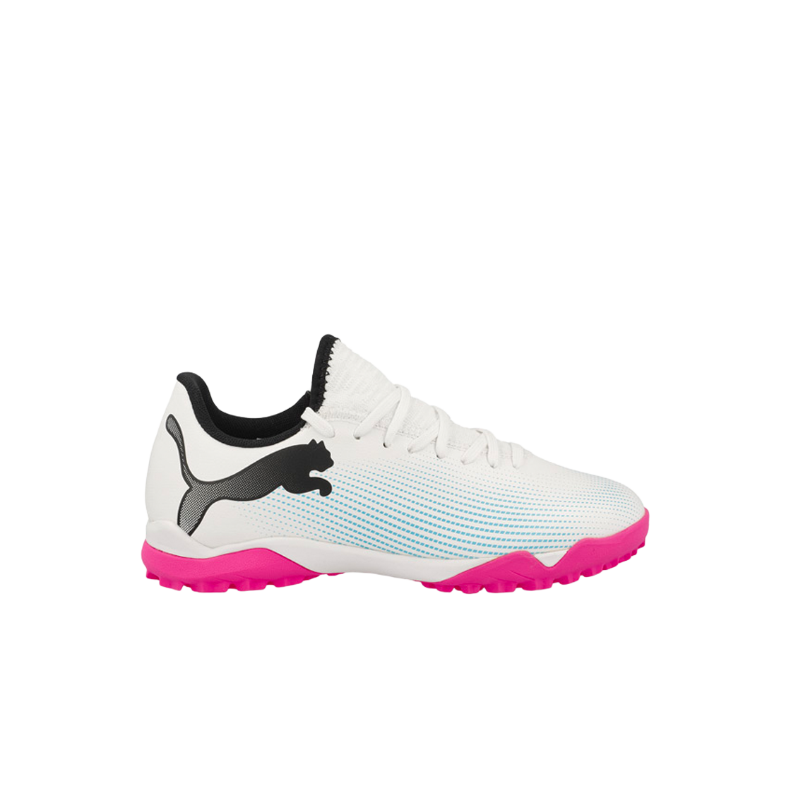 107738-01 (JR) Puma Future 7 Play TT+ Mid White Black Poison Pink