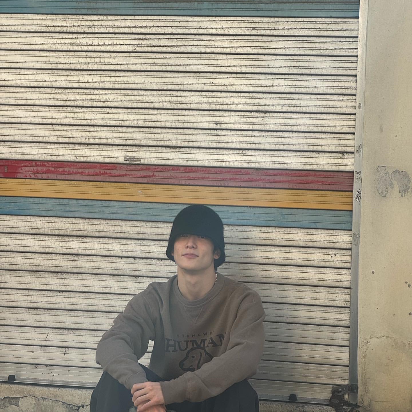 Human Made Tsuriami Sweatshirt Green 착용 스타일 - 2