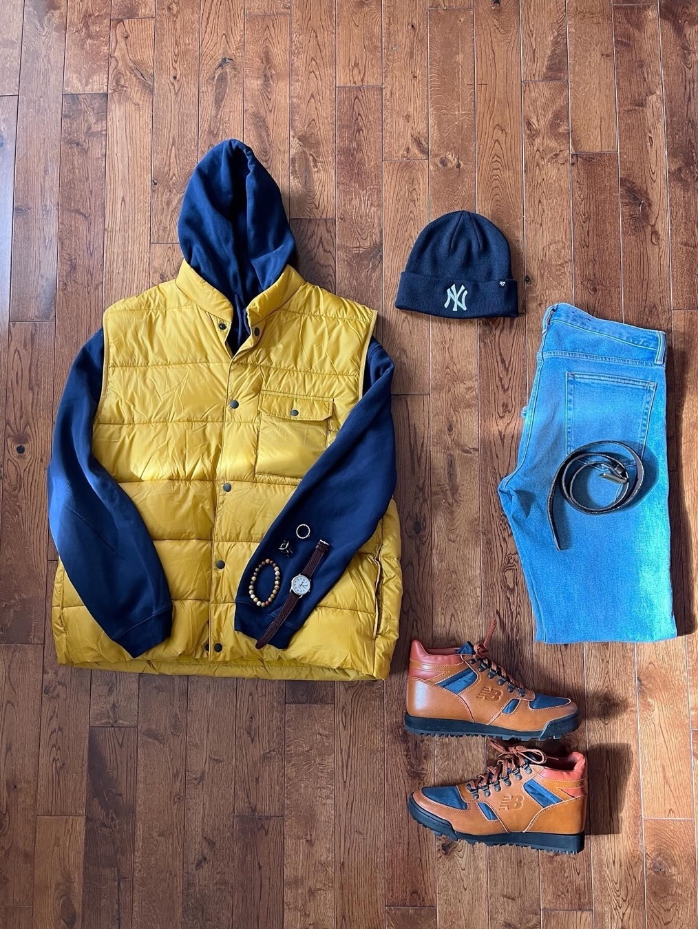 Carhartt WIP Organic Cotton Dearborn Canvas OG Detroit Jacket Dusty Hamilton Brown Aged Canvas - Winter, Carhartt WIP Dearborn Canvas (unlined) Vest Black - Spring 착용 스타일 - 6
