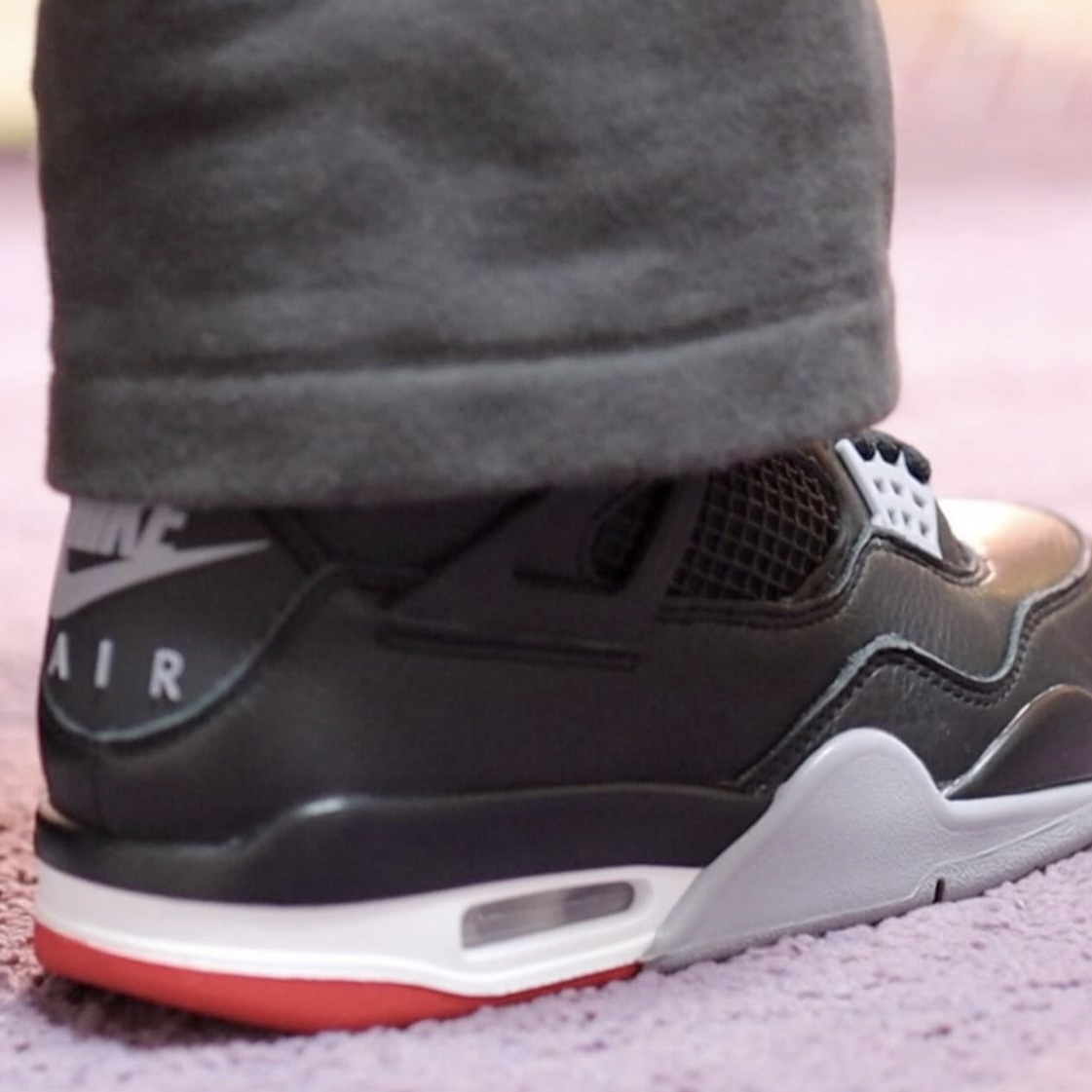 Jordan 4 Retro Bred Reimagined 착용 스타일 - 4