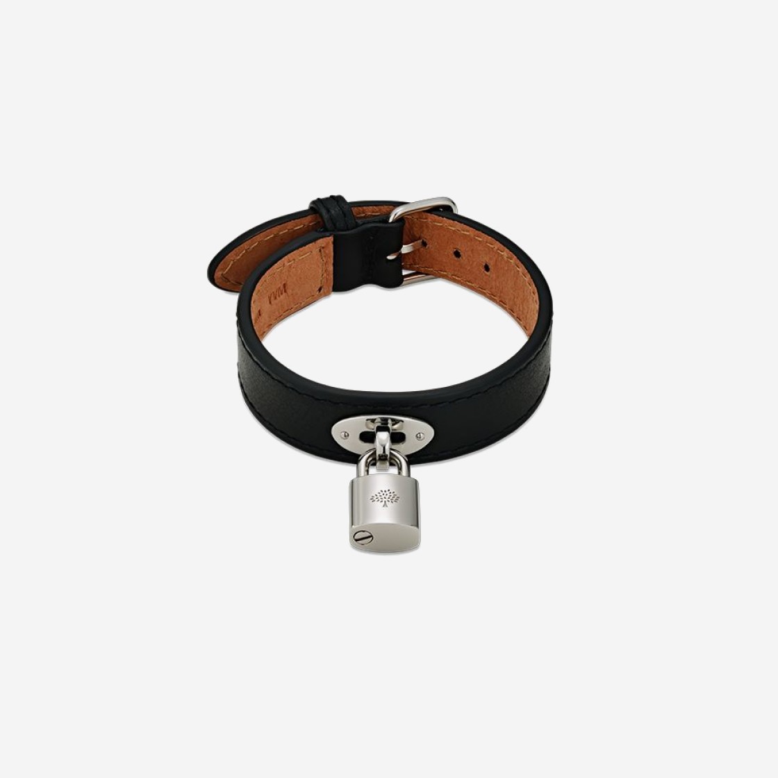 Mulberry Silky Calf Stainless Steel Padlock Bracelet Black 상세 이미지 1