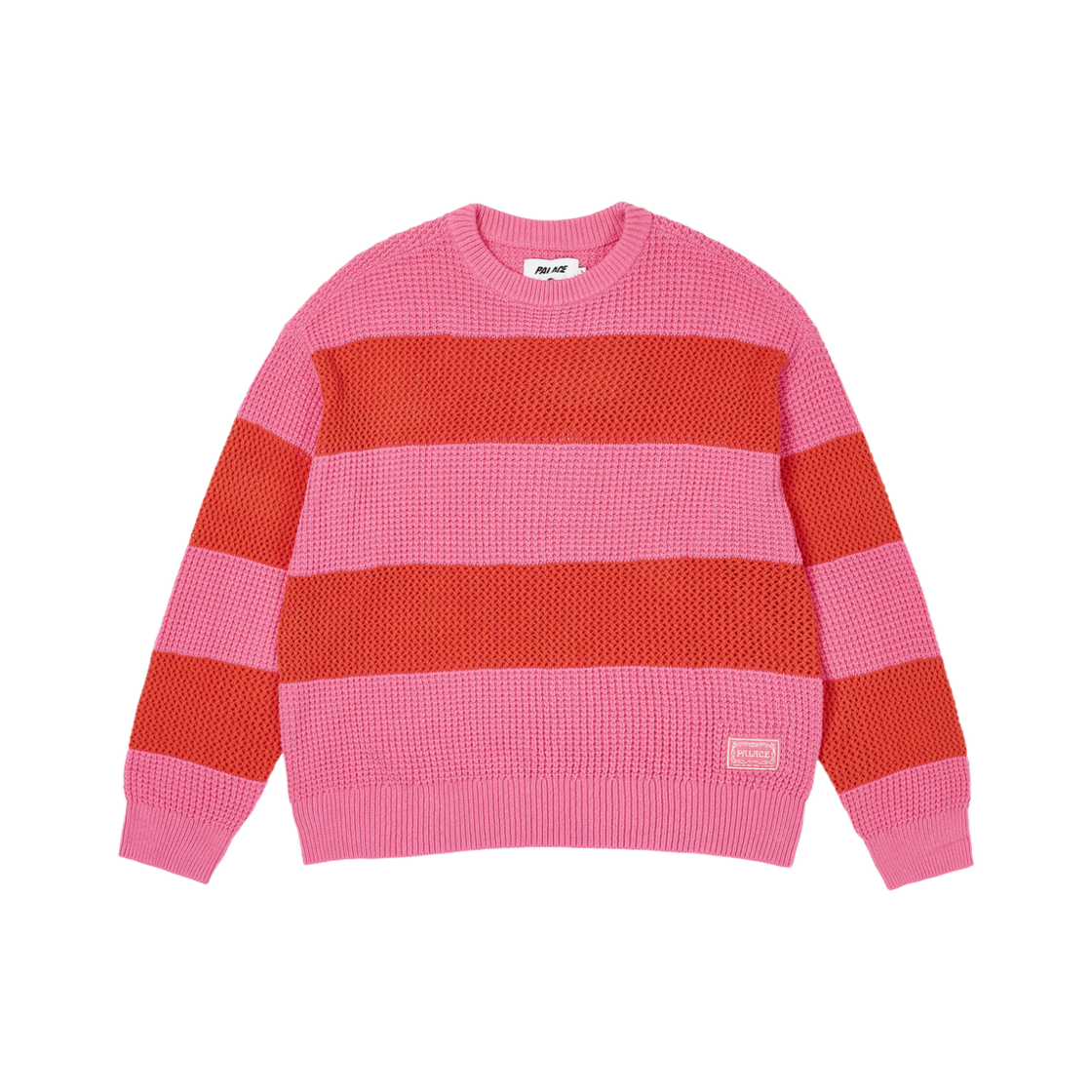 Palace Open Stripe Knit Pink Orange - 24SS 상세 이미지 1