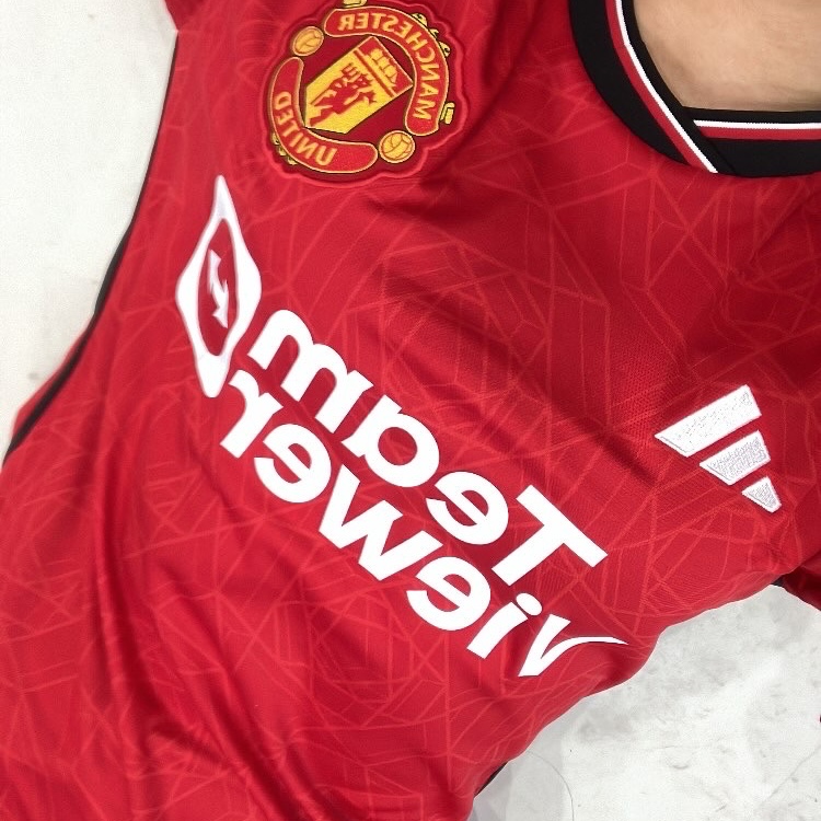 Adidas Manchester United 2023/24 Home Jersey Team Collegiate Red - KR Sizing (Non Marking Ver.) 착용 스타일