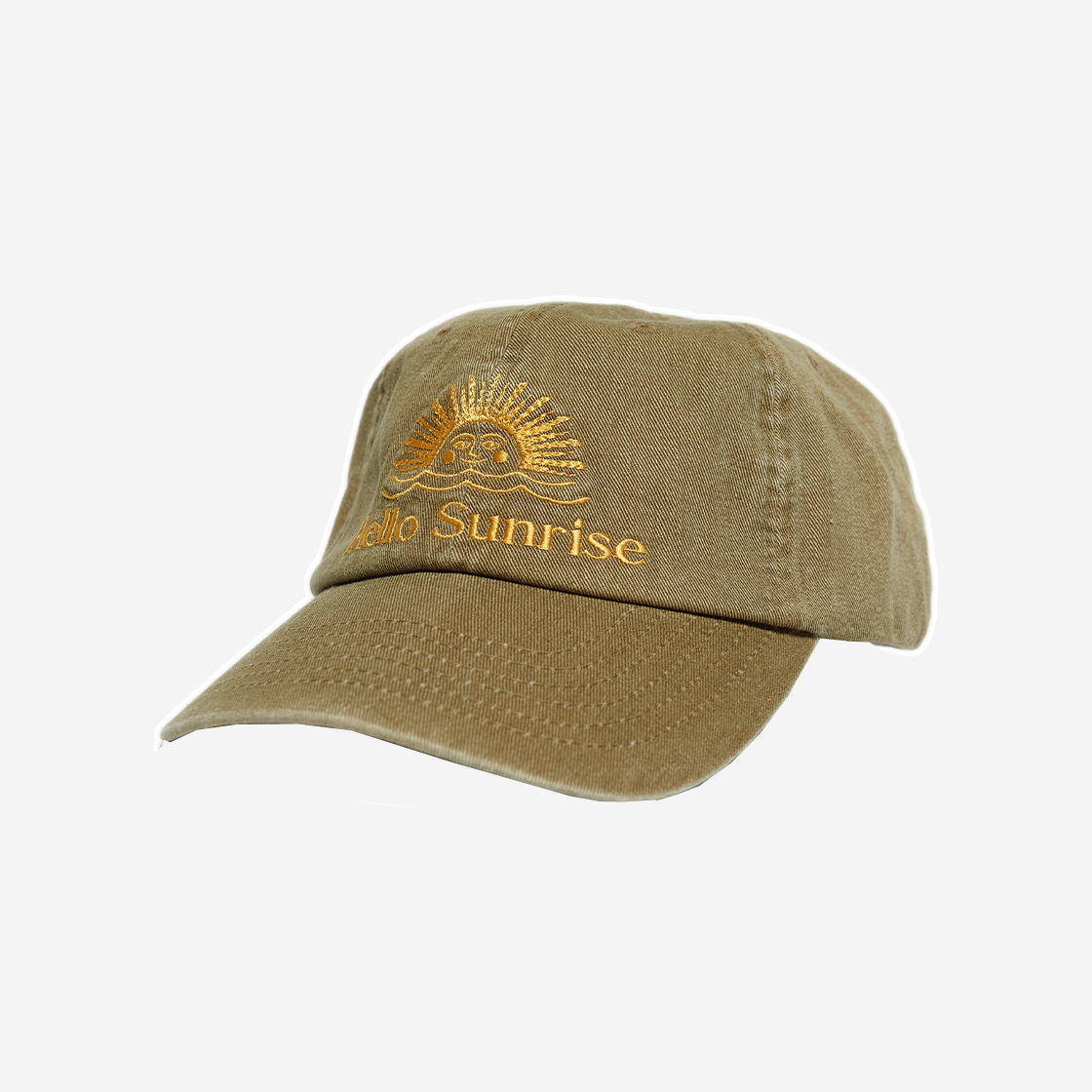 헬로선라이즈 워시드 OG 로고 볼 캡 카멜 브라운(Hello Sunrise Washed OG Logo Ball Cap Camel Brown) - 2
