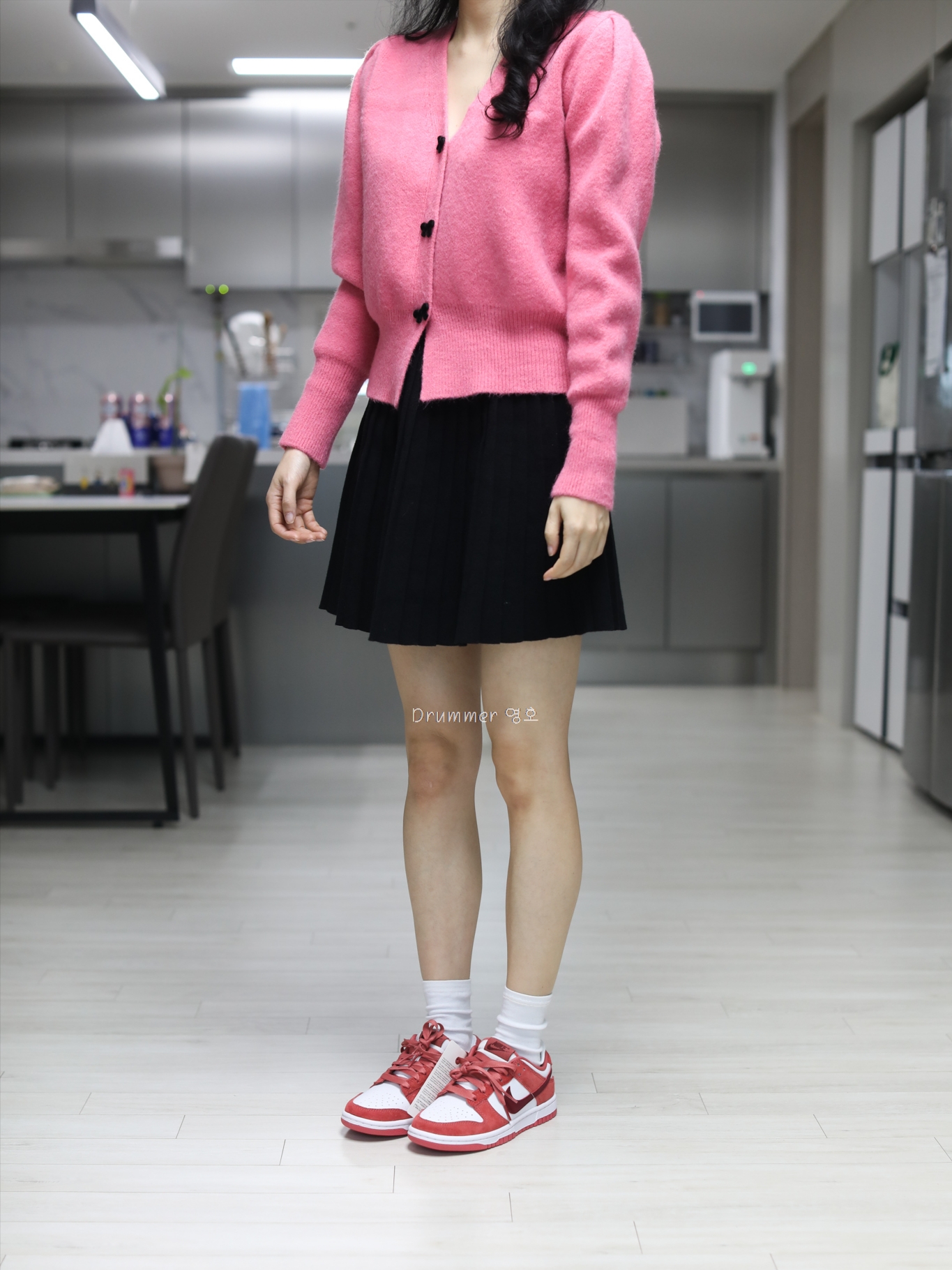 (W) Nike Dunk Low Valentine Day White Adobe 착용 스타일