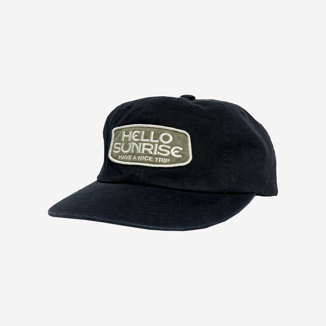 헬로선라이즈 워시드 헬로선라이즈 와팬 6패널 캡 워시드 블랙(Hello Sunrise Washed HS Wappen 6Panel Cap Washed Black) - 2