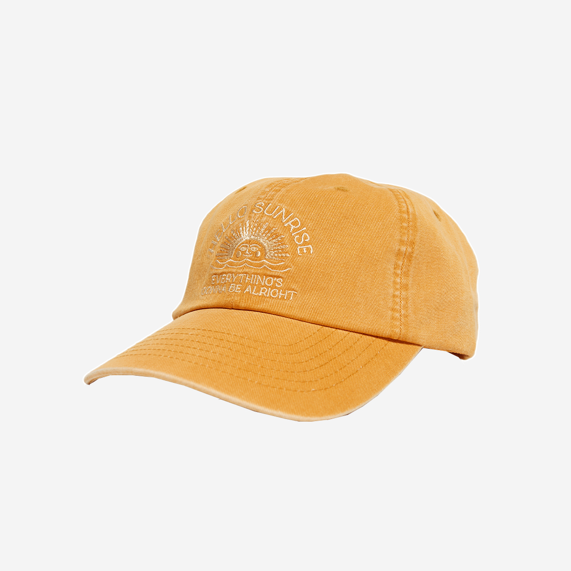 헬로선라이즈 워시드 빈티지 아치 로고 볼 캡 선셋 오렌지(Hello Sunrise Washed VTG Arch Logo Ball Cap Sunset Orange) - 2