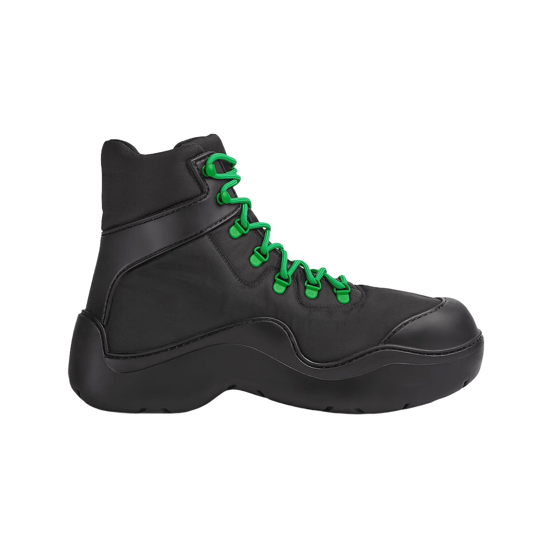 보테가 베네타 퍼들 봄버 블랙 그린