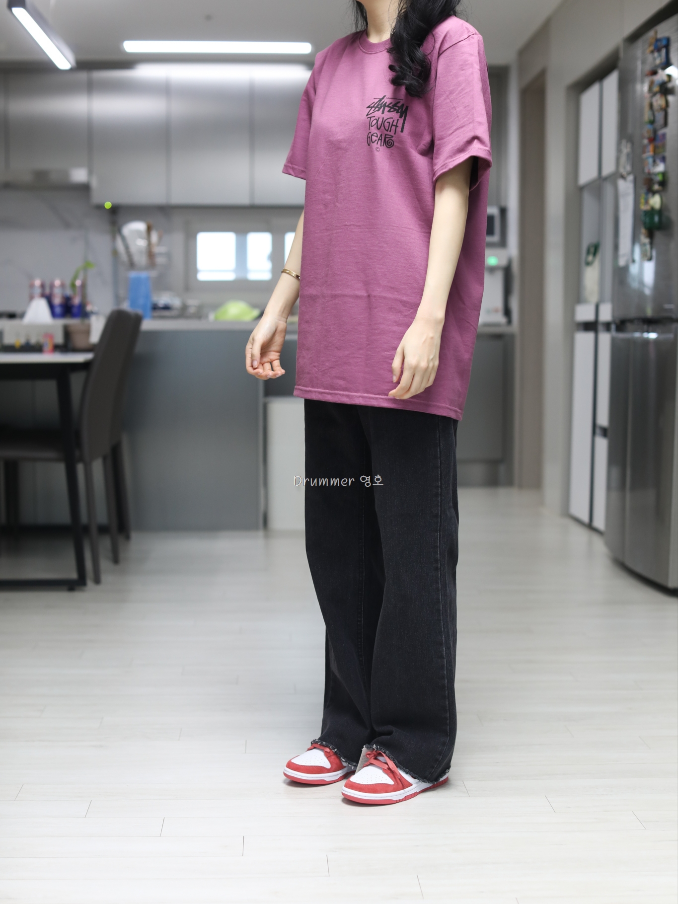 (W) Nike Dunk Low Valentine Day White Adobe 착용 스타일 - 1