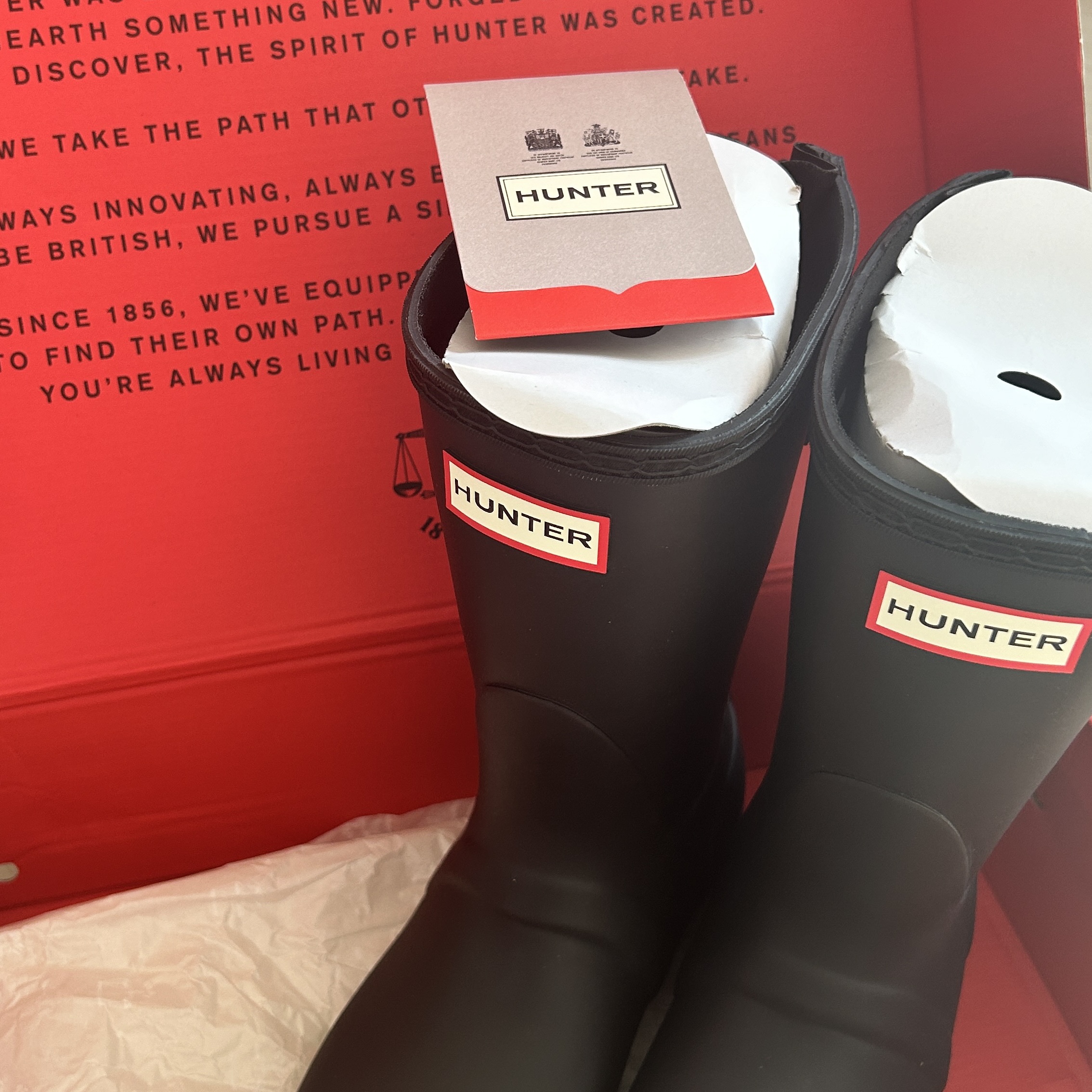 (W) Hunter Original Back Adjustable Short Wellington Boots Black 착용 스타일