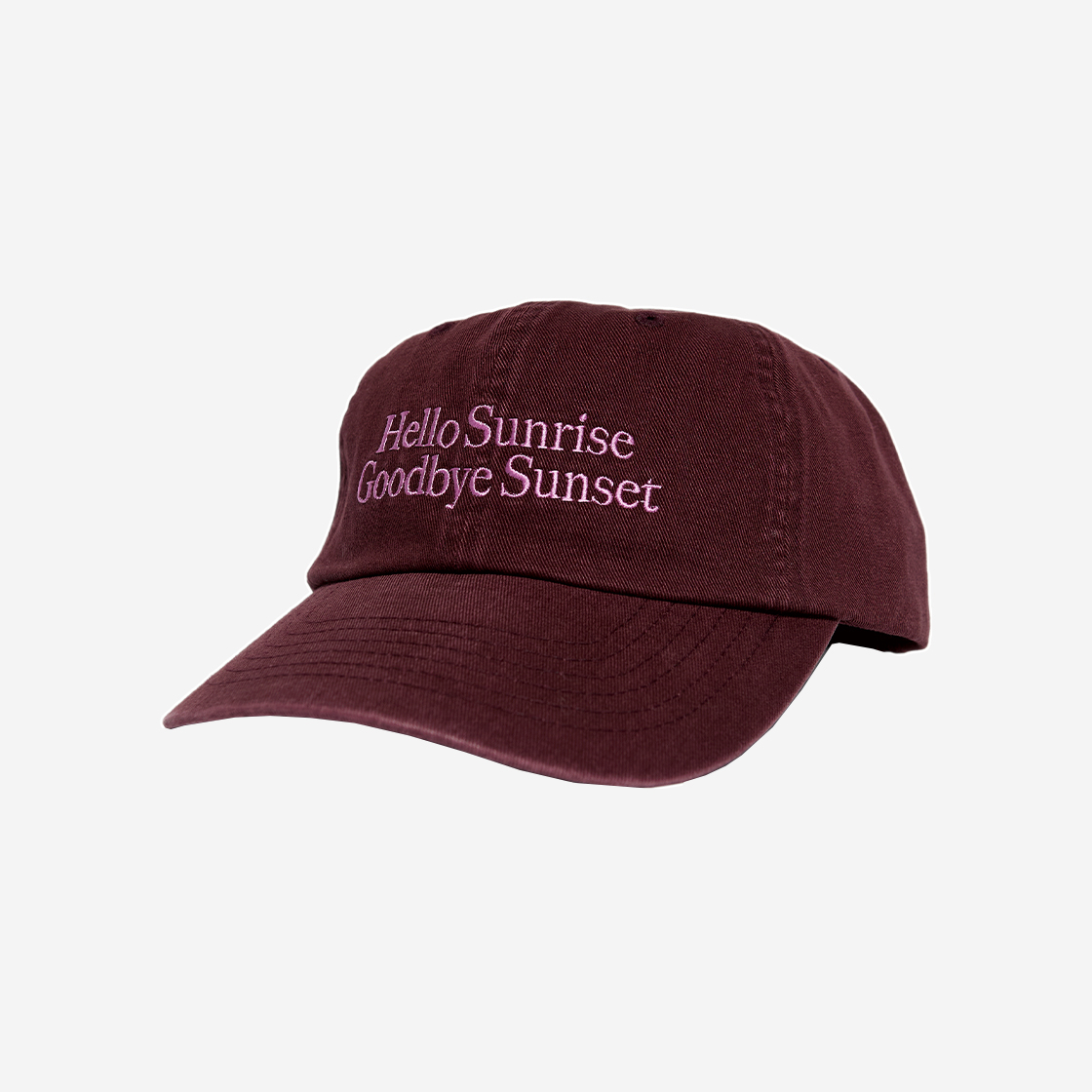 헬로선라이즈 클래식 타이포 로고 볼 캡 버건디(Hello Sunrise Classic Typo Logo Ball Cap Burgundy) - 2