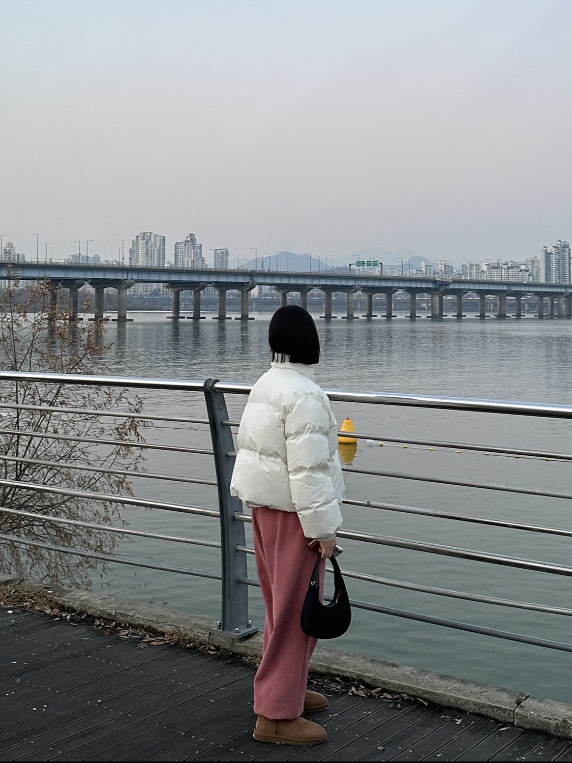 (W) UGG Classic Mini II Boots Chestnut 착용 스타일 - 2