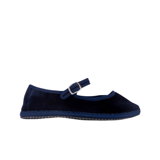 MJPJ-VE-OO-NAX (W) Drogheria Crivellini Mary Jane Velvet Navy