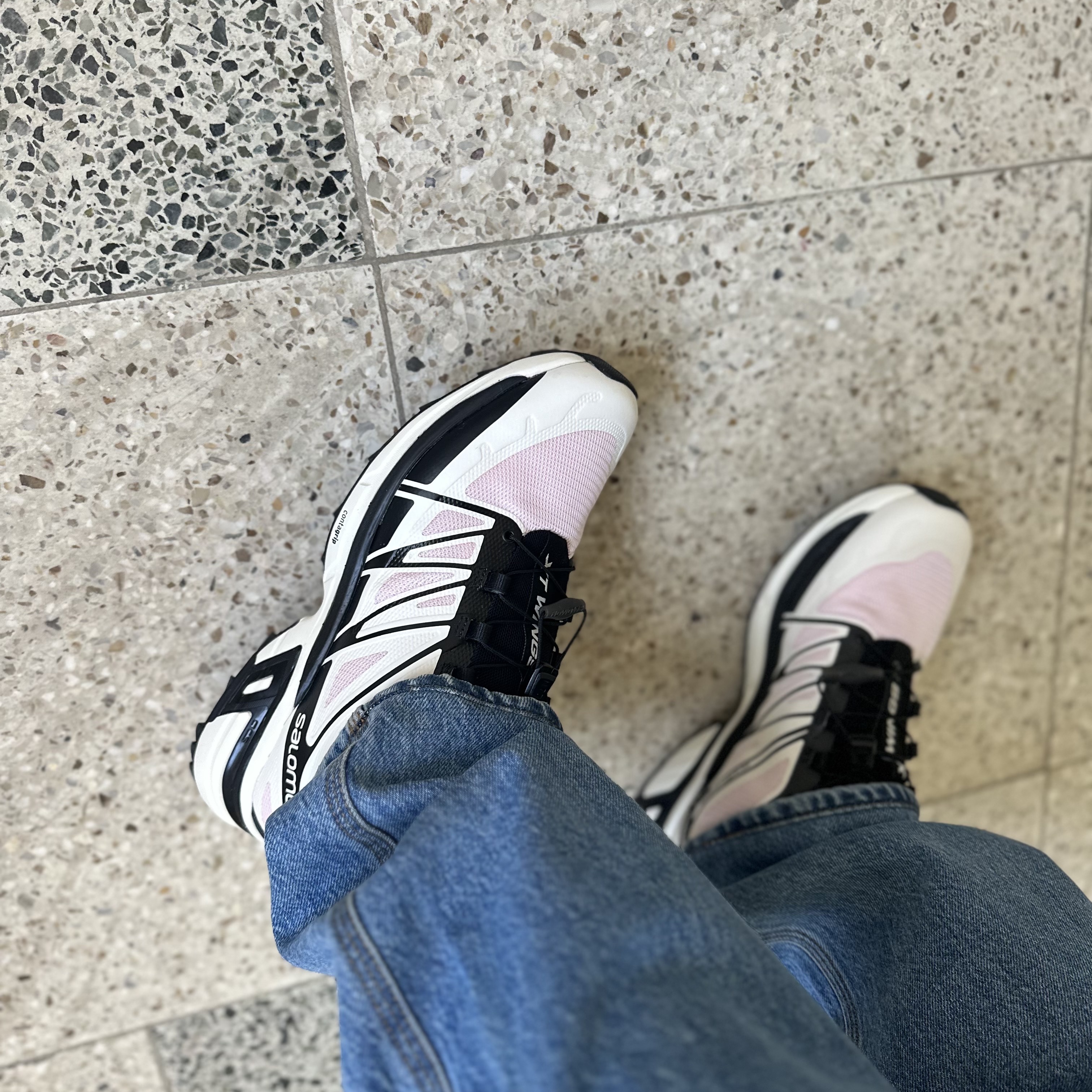 Salomon XT-Wings 2 Cradle Pink 착용 스타일 - 3