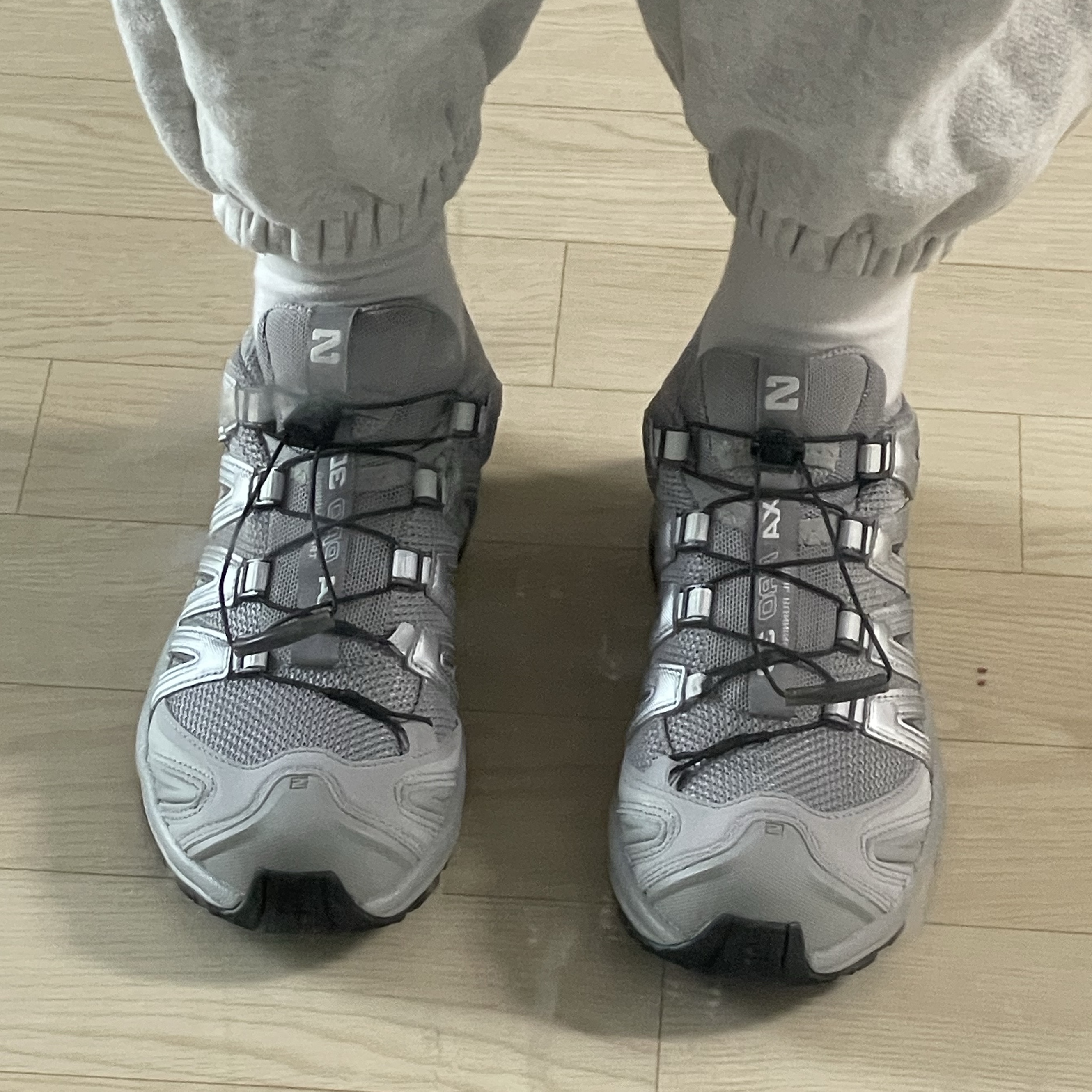 Salomon XA Pro 3D Alloy Silver 착용 스타일 - 2