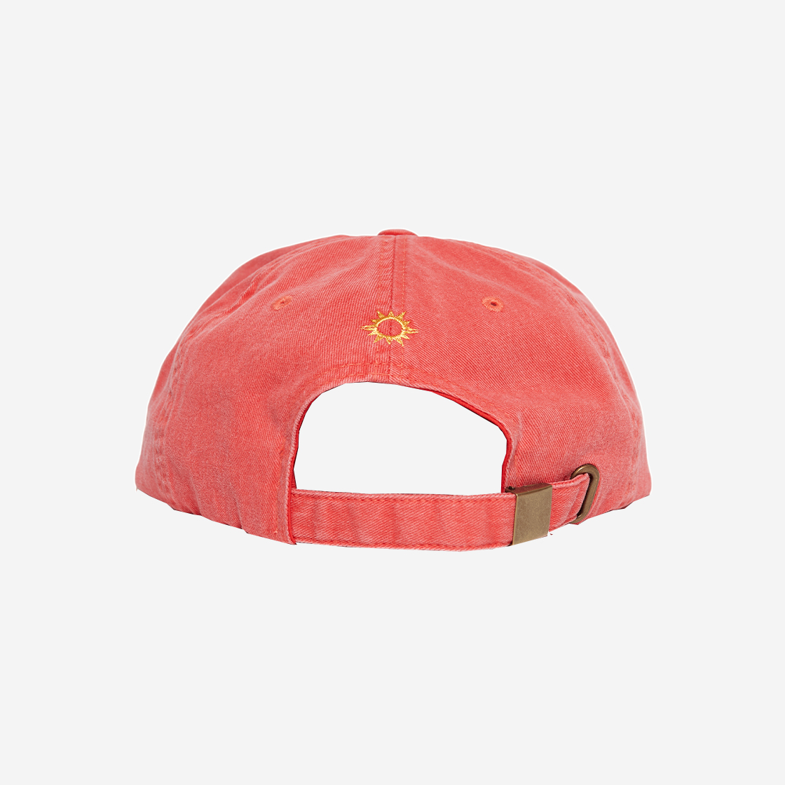 헬로선라이즈 워시드 선라이즈 캣 로고 6패널 캡 스칼렛 오렌지(Hello Sunrise Washed Sunrise Cat Logo 6Panel Cap Scarlet Orange) - 3