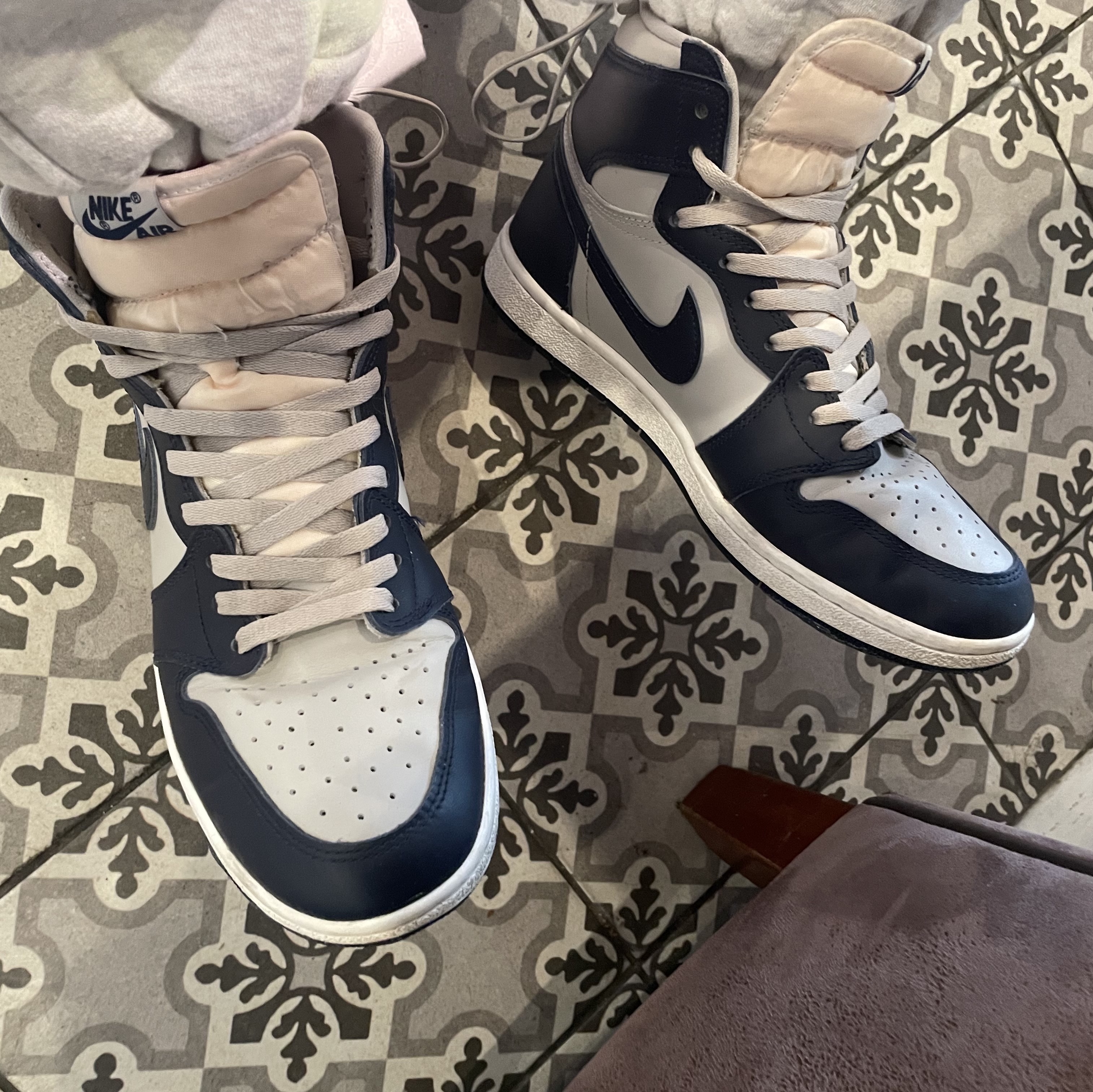 Jordan 1 High 85 College Navy 착용 스타일