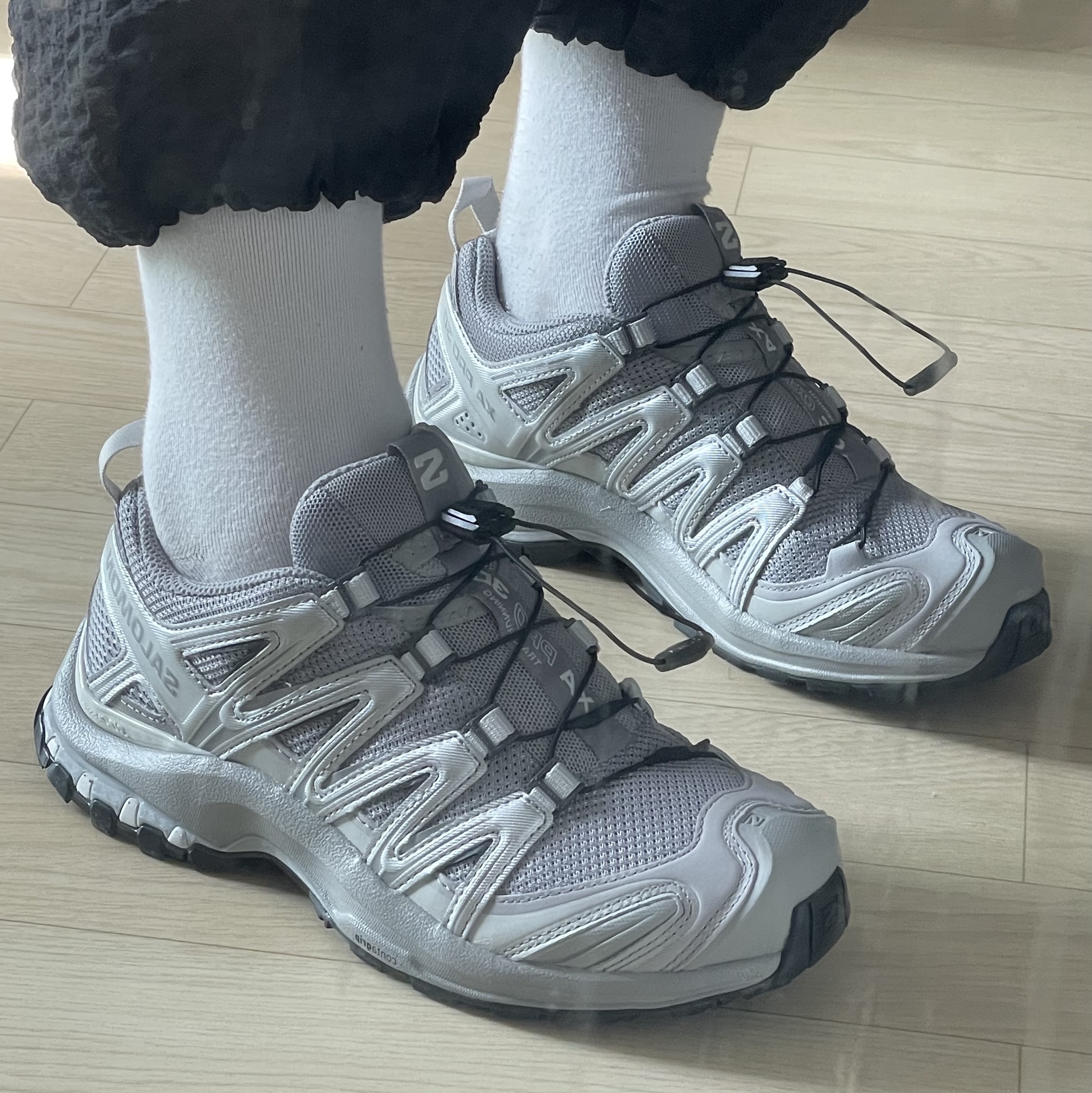 Salomon XA Pro 3D Alloy Silver 착용 스타일 - 1