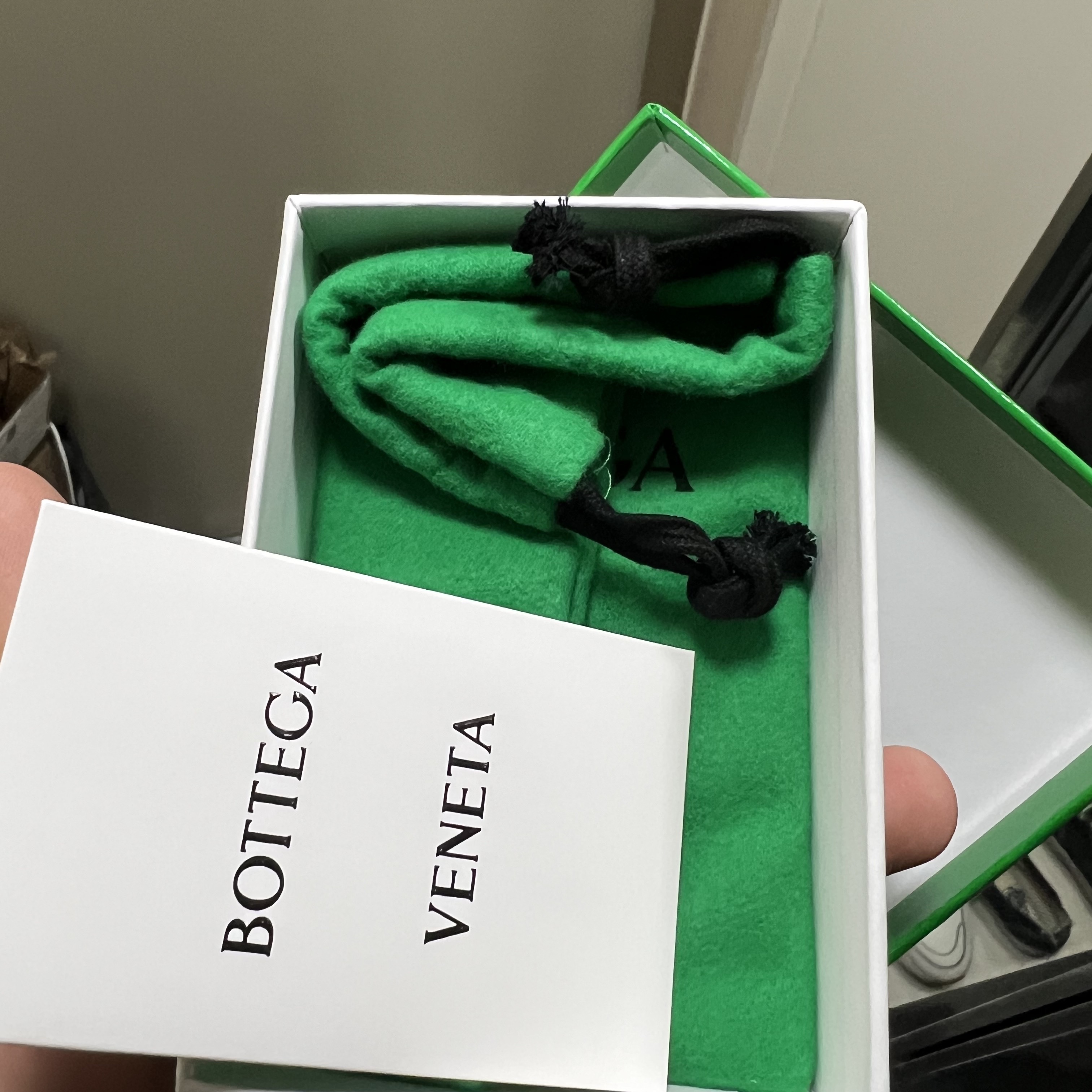 Bottega Veneta Credit Card Case Calfskin Kiwi 착용 스타일 - 3