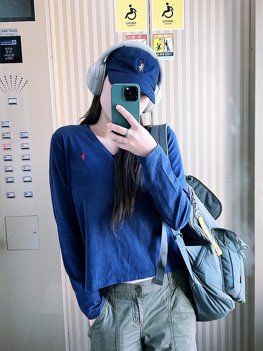 [30% 적립] Polo Ralph Lauren Cotton Chino Ball Cap Newport Navy 착용 스타일 - 1