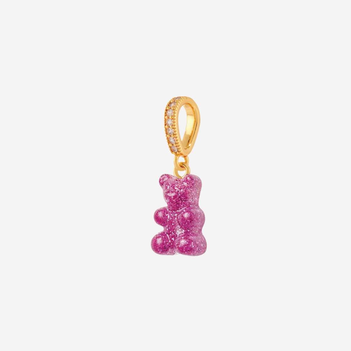 Crystal Haze Nostalgia Bear with Pave Connector Gold Magenta 상세 이미지 1