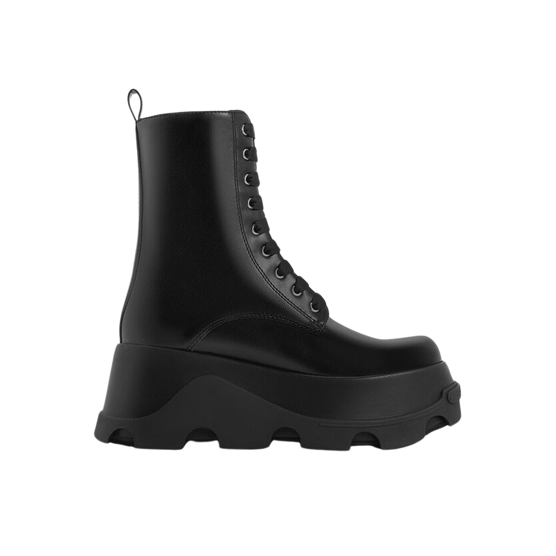 (W) 찰스앤키스 트리아나 플랫폼 앵클 부츠 블랙((W) Charles & Keith Triana Platform Ankle Boots Black)