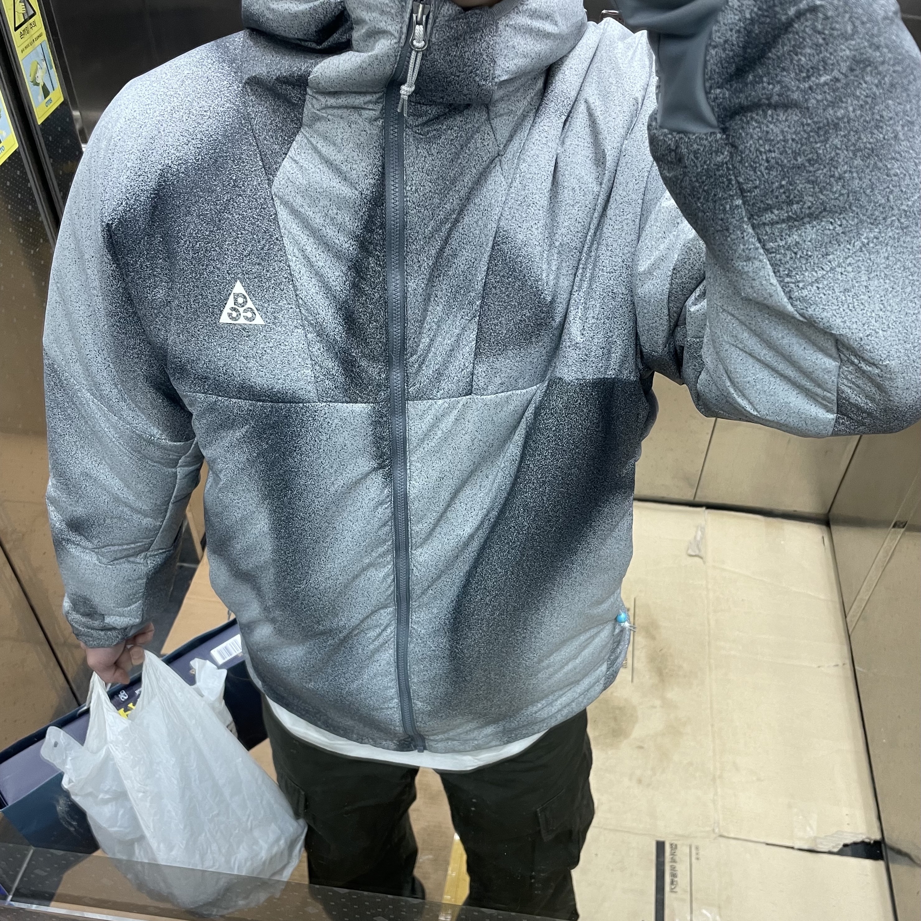 Nike ACG Therma-Fit ADV Rope De Dope AOP Jacket Cool Grey - Asia 착용 스타일 - 2
