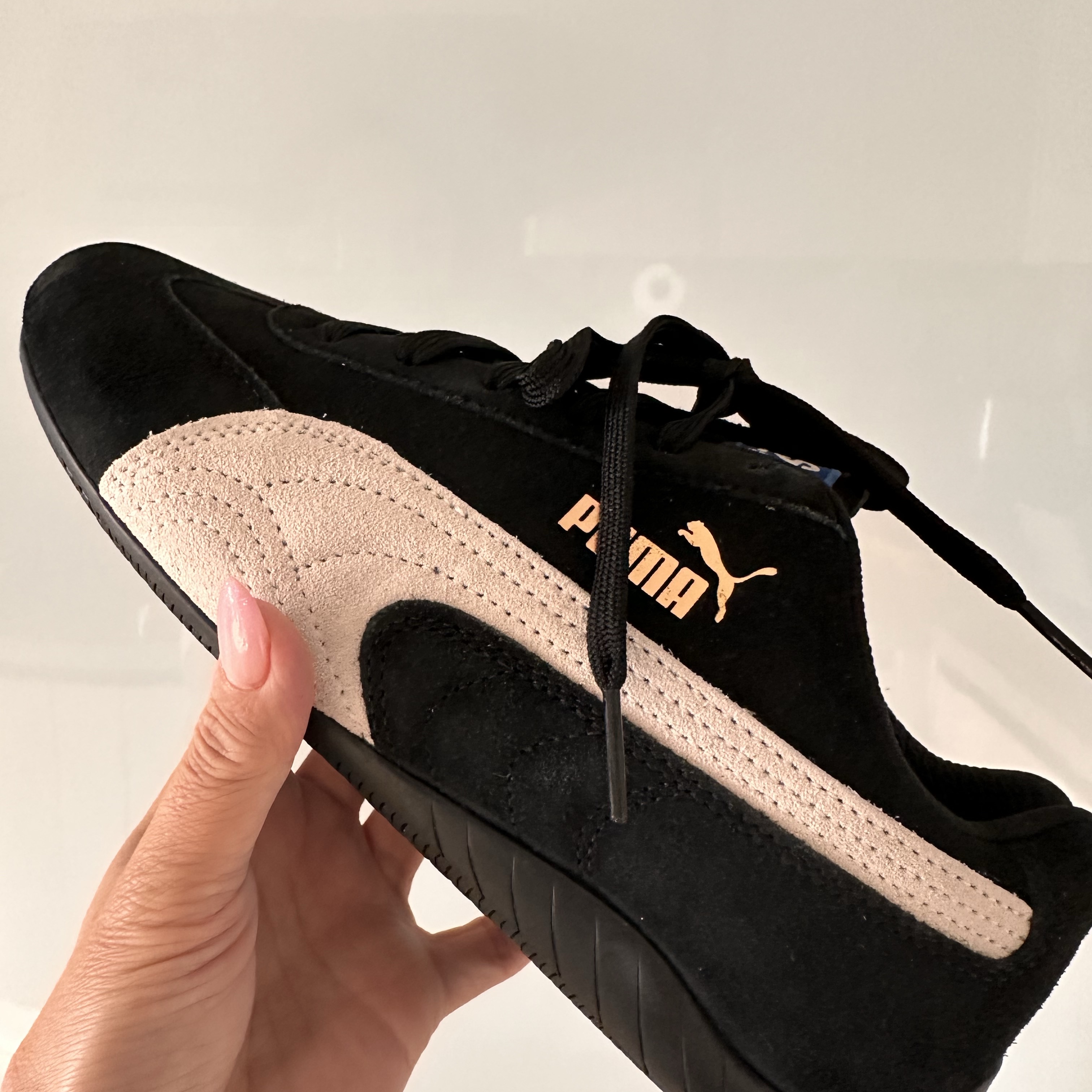 Puma Speedcat OG Sparco Black White 착용 스타일 - 1