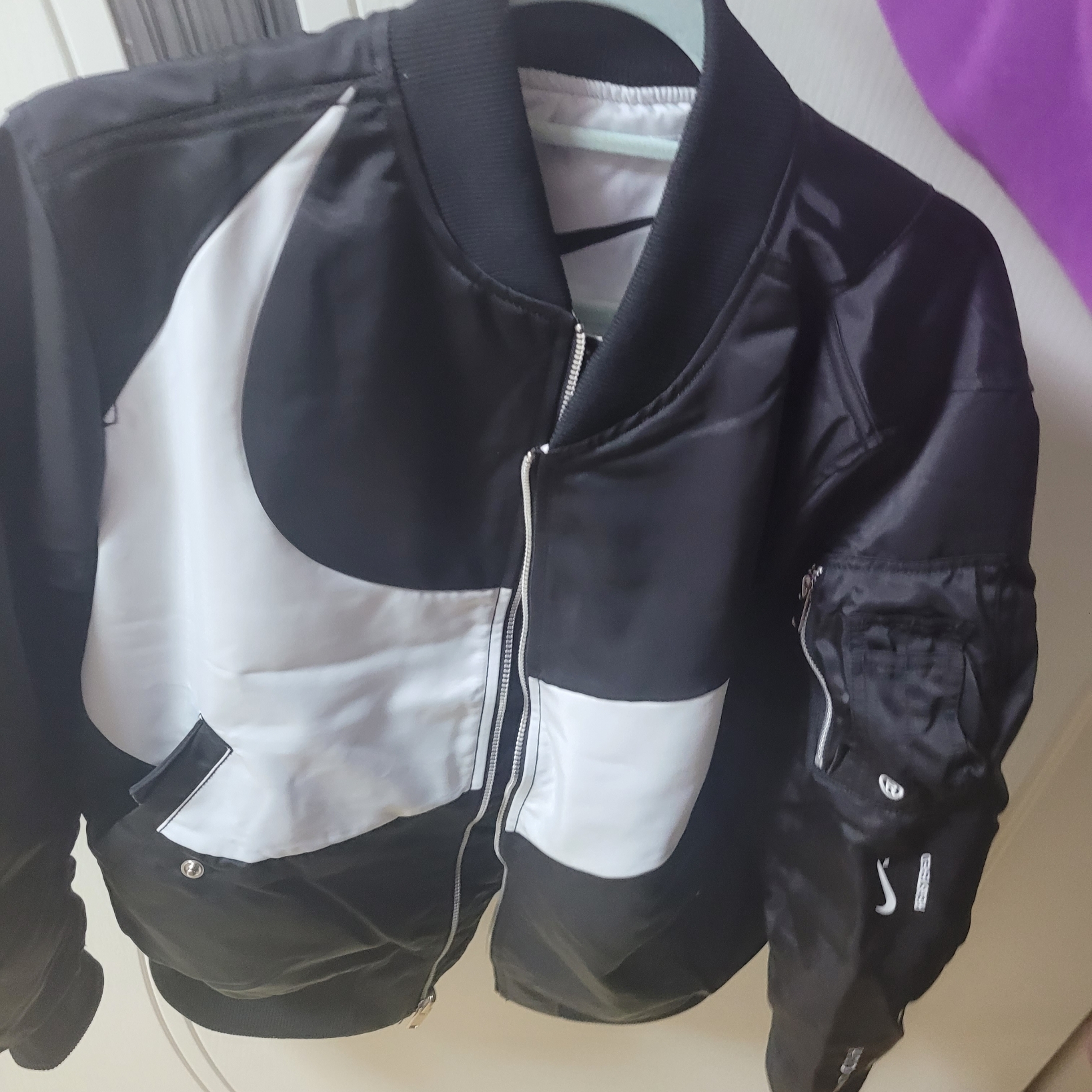 Nike NSW Swoosh Therma-Fit Bomber Black - Asia 착용 스타일