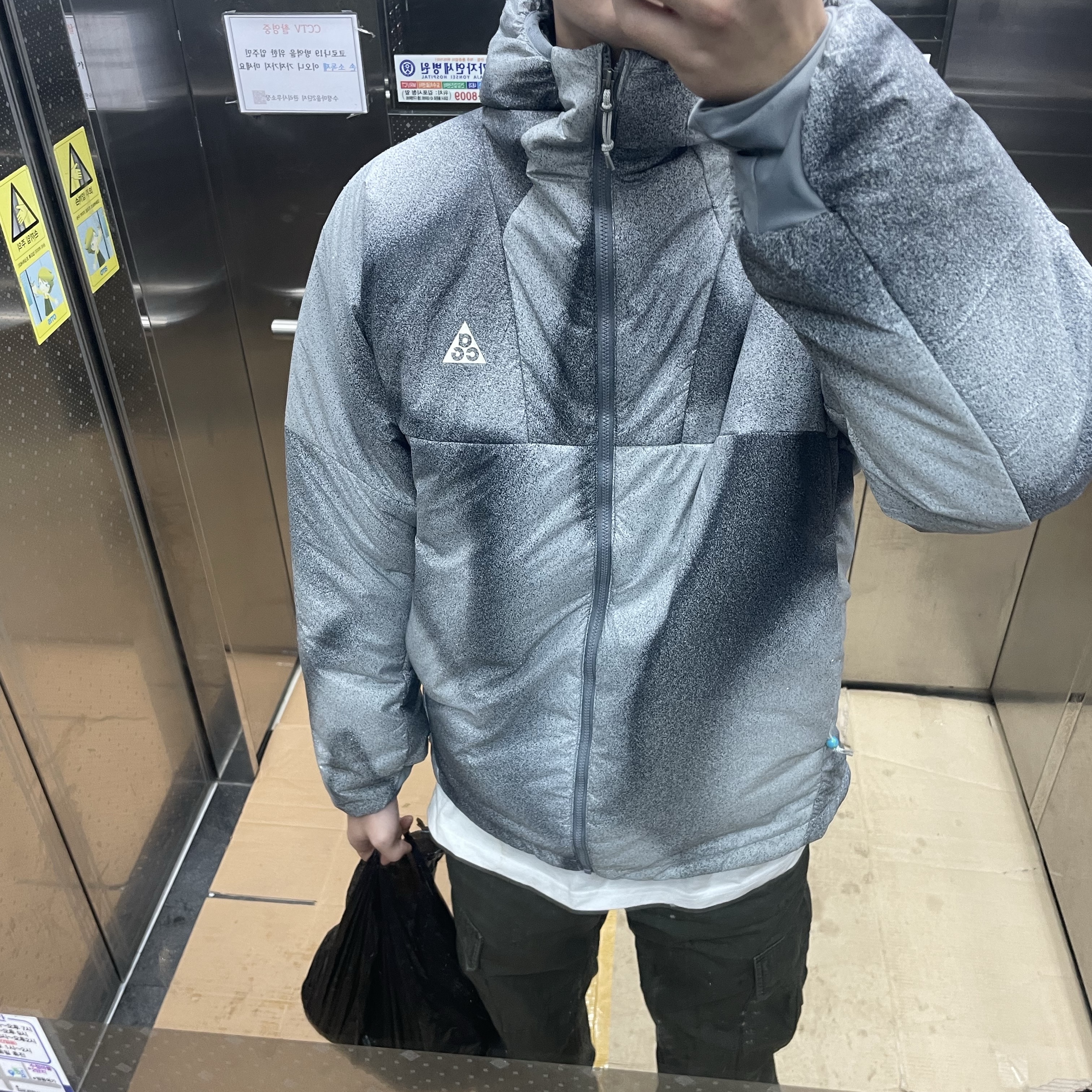 Nike ACG Therma-Fit ADV Rope De Dope AOP Jacket Cool Grey - Asia 착용 스타일 - 1