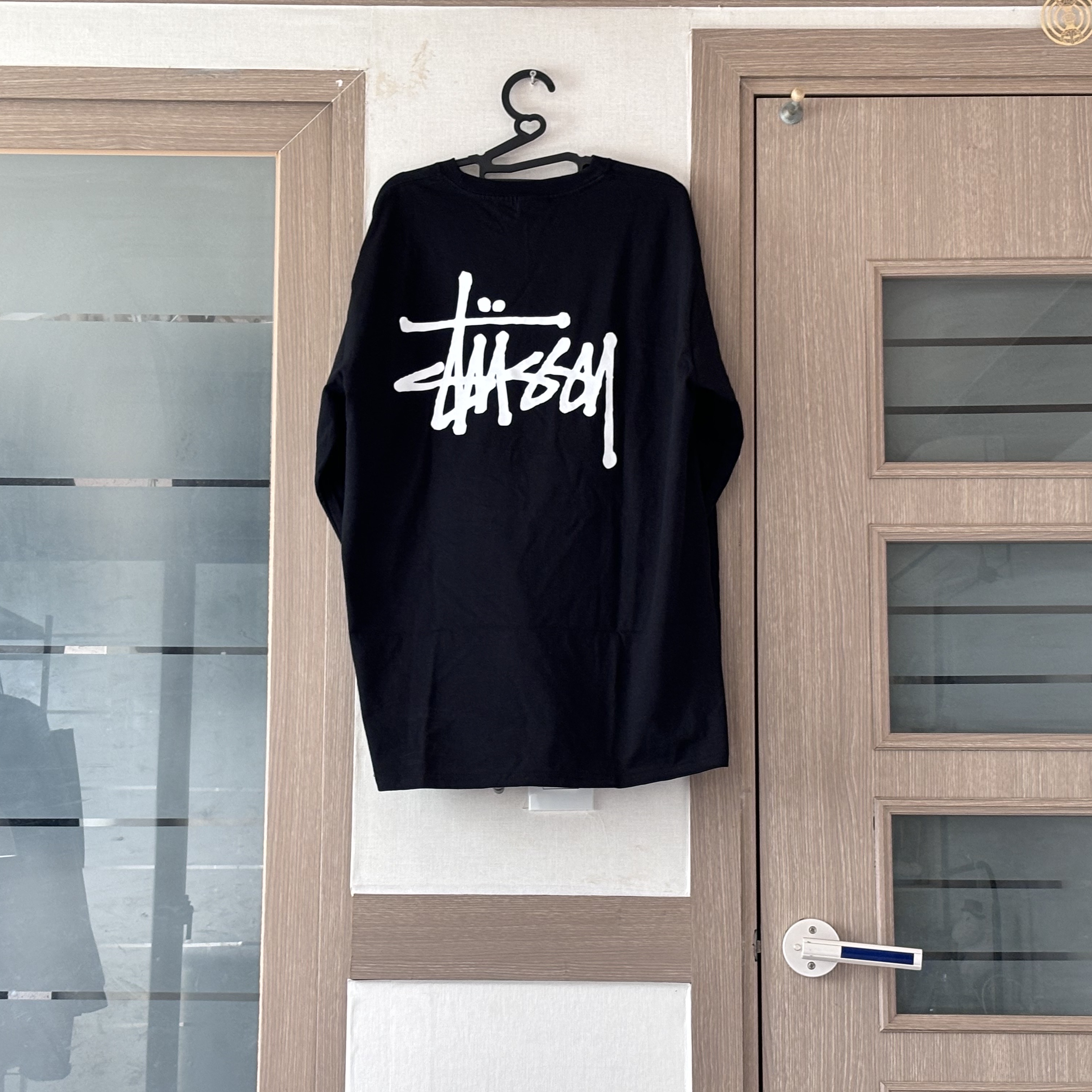 Stussy Basic Stussy LS T-Shirt Black 2023 착용 스타일