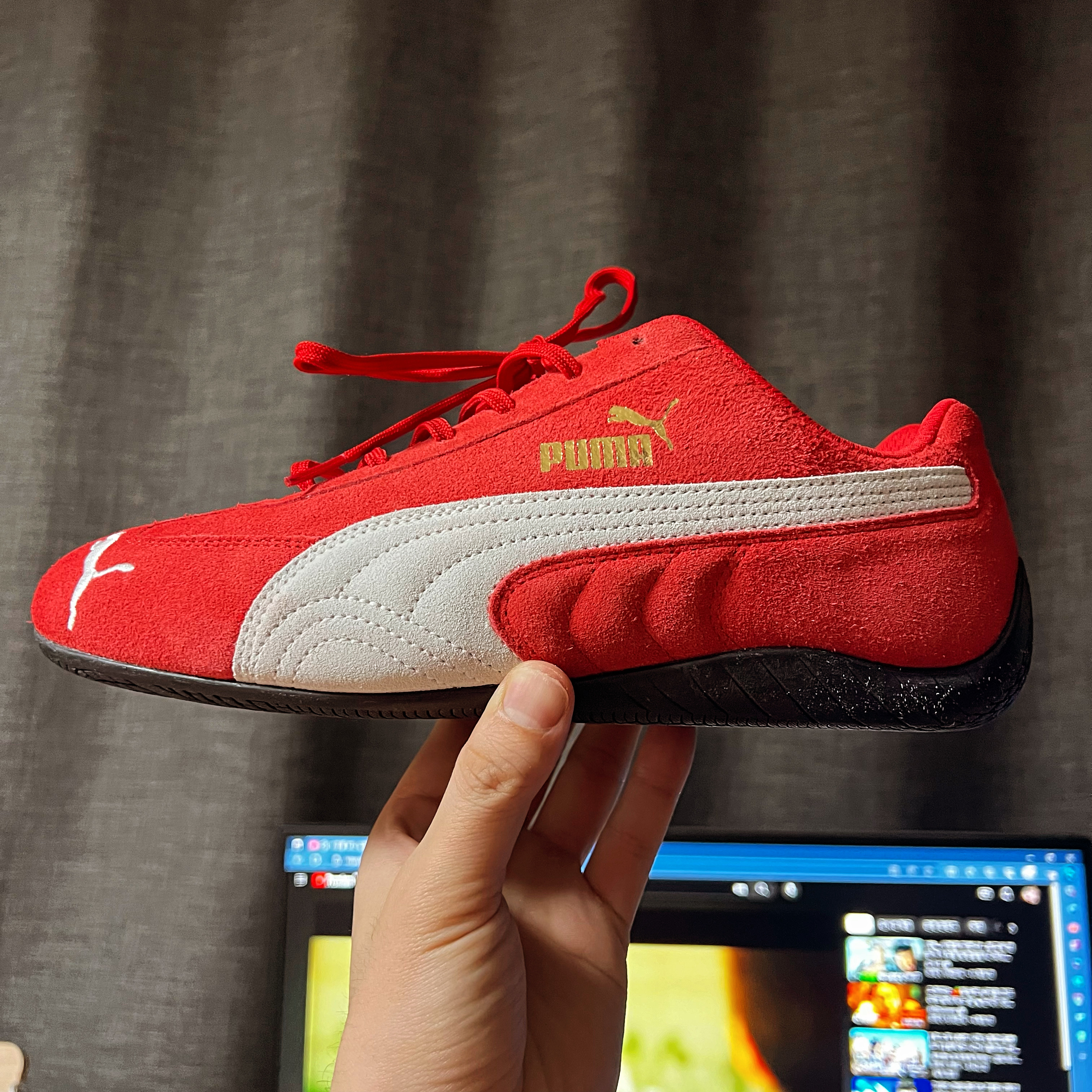 Puma Speedcat LS High Risk Red White 착용 스타일