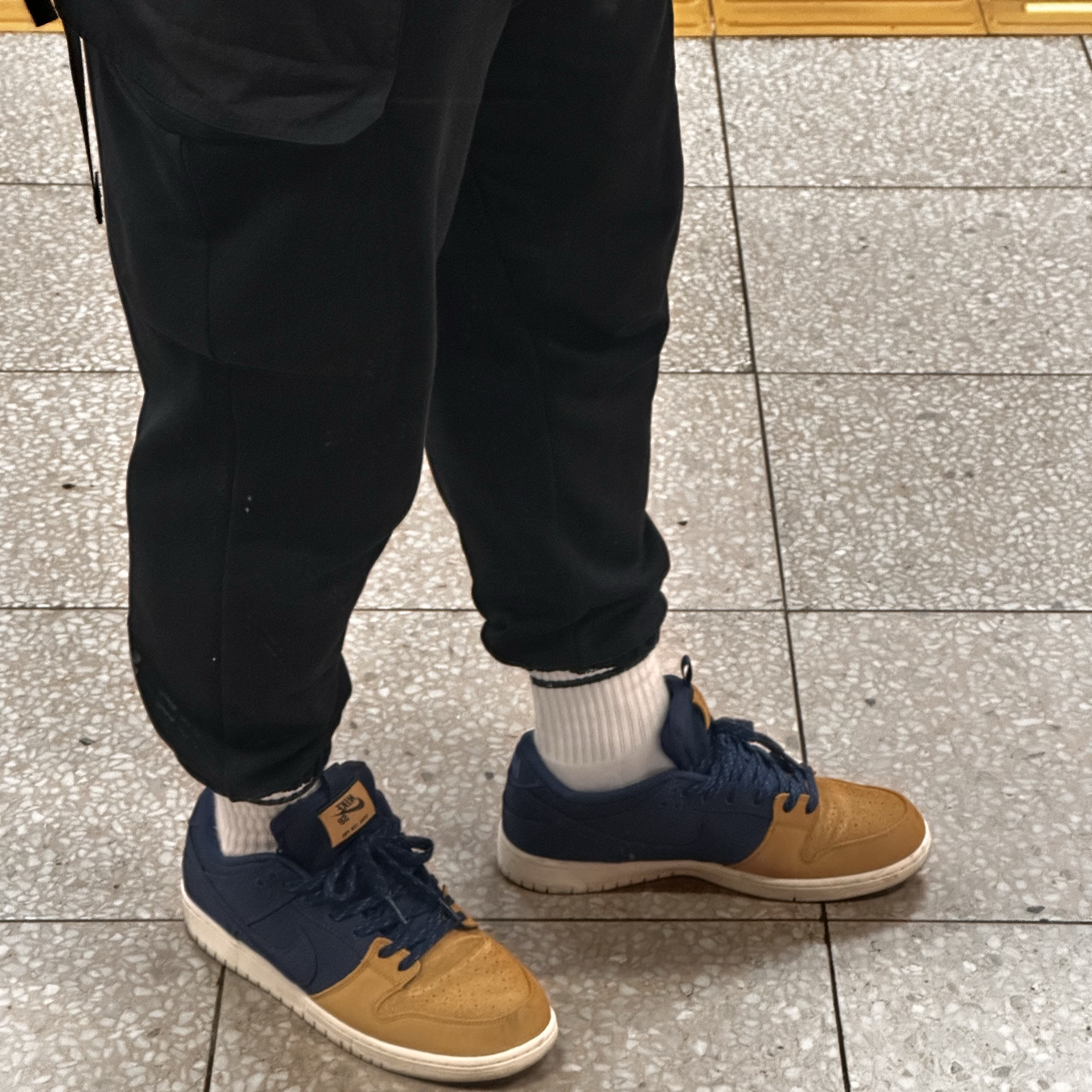 Nike SB Dunk Low Pro Premium Desert Ochre and Midnight Navy 착용 스타일