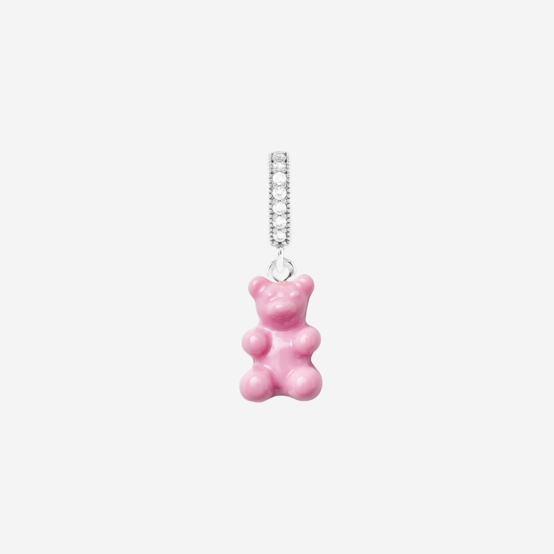 Crystal Haze Nostalgia Bear with Pave Connector Silver Candy Pink 상세 이미지 2