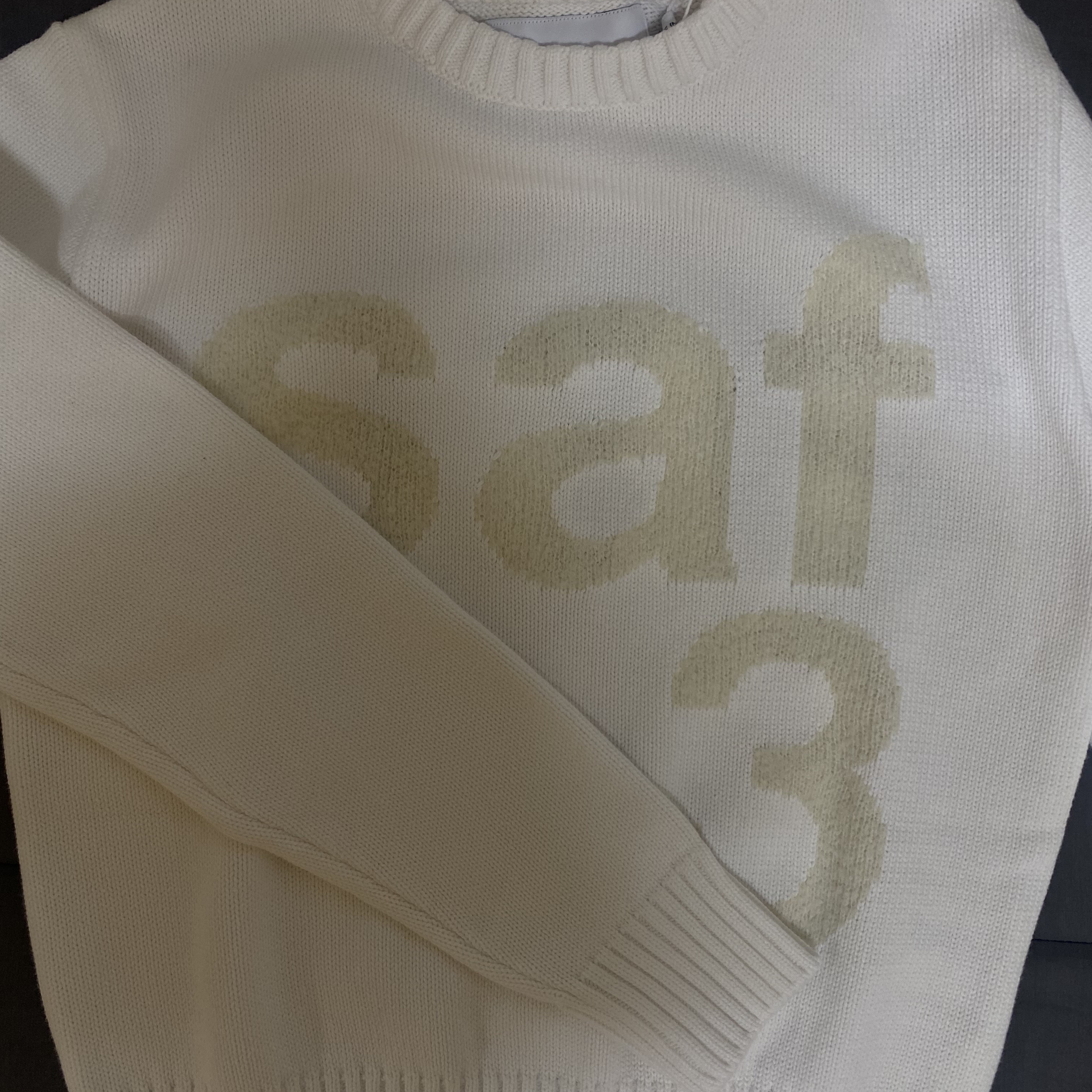 [KREAM 단독] Safarispot Women Basic Safari Knit White 착용 스타일