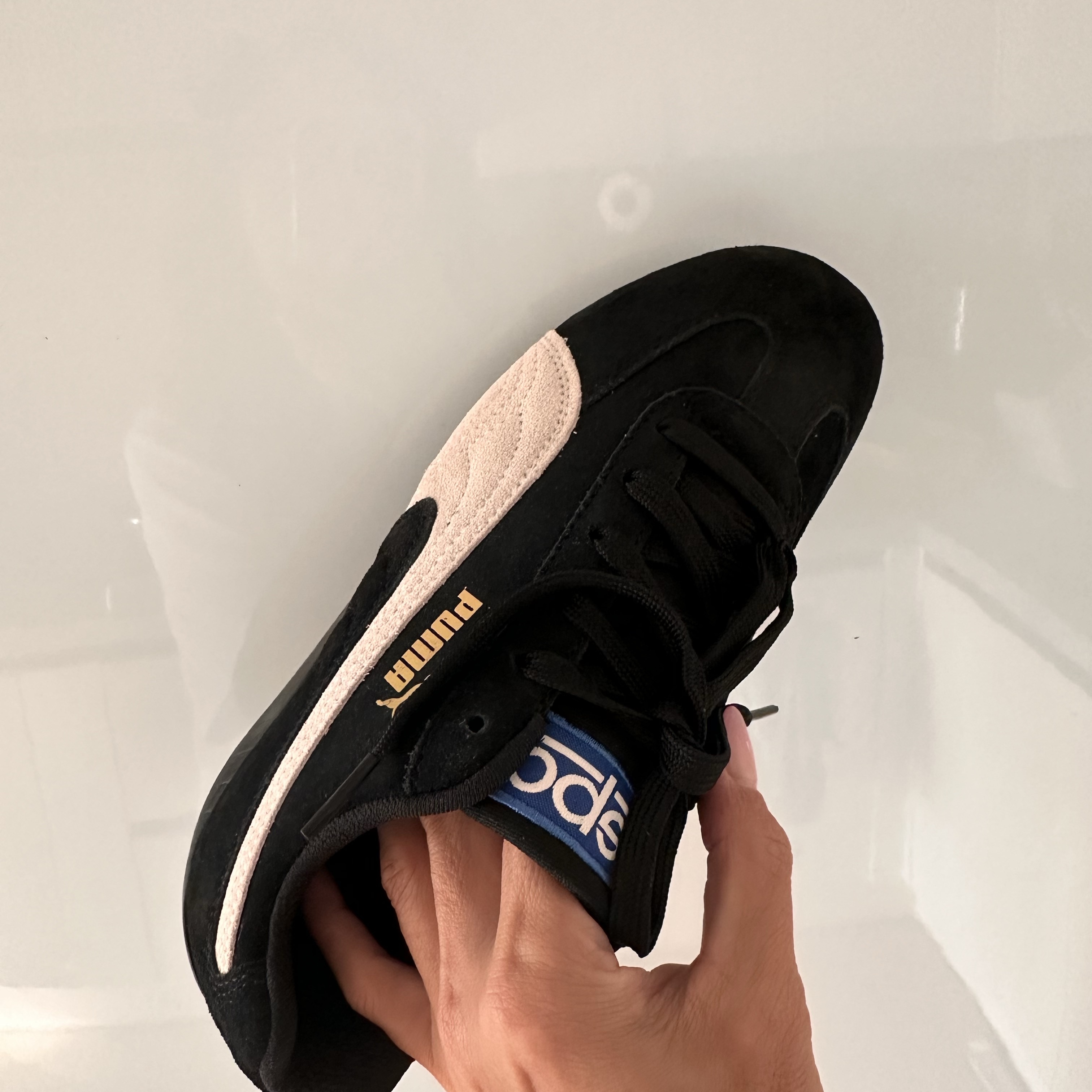 Puma Speedcat OG Sparco Black White 착용 스타일 - 3