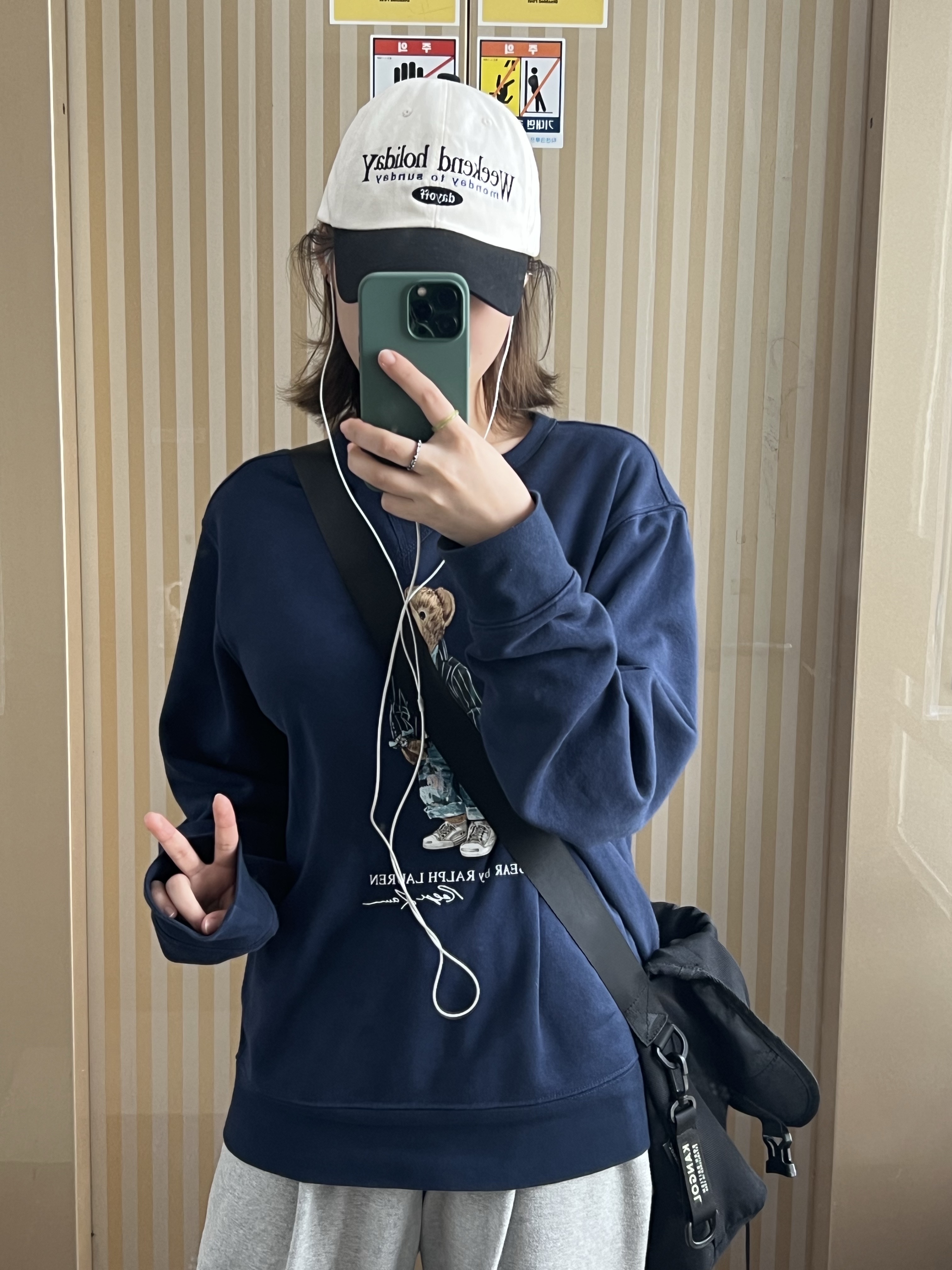 [30% 적립] Polo Ralph Lauren Cotton Chino Ball Cap Newport Navy 착용 스타일 - 2