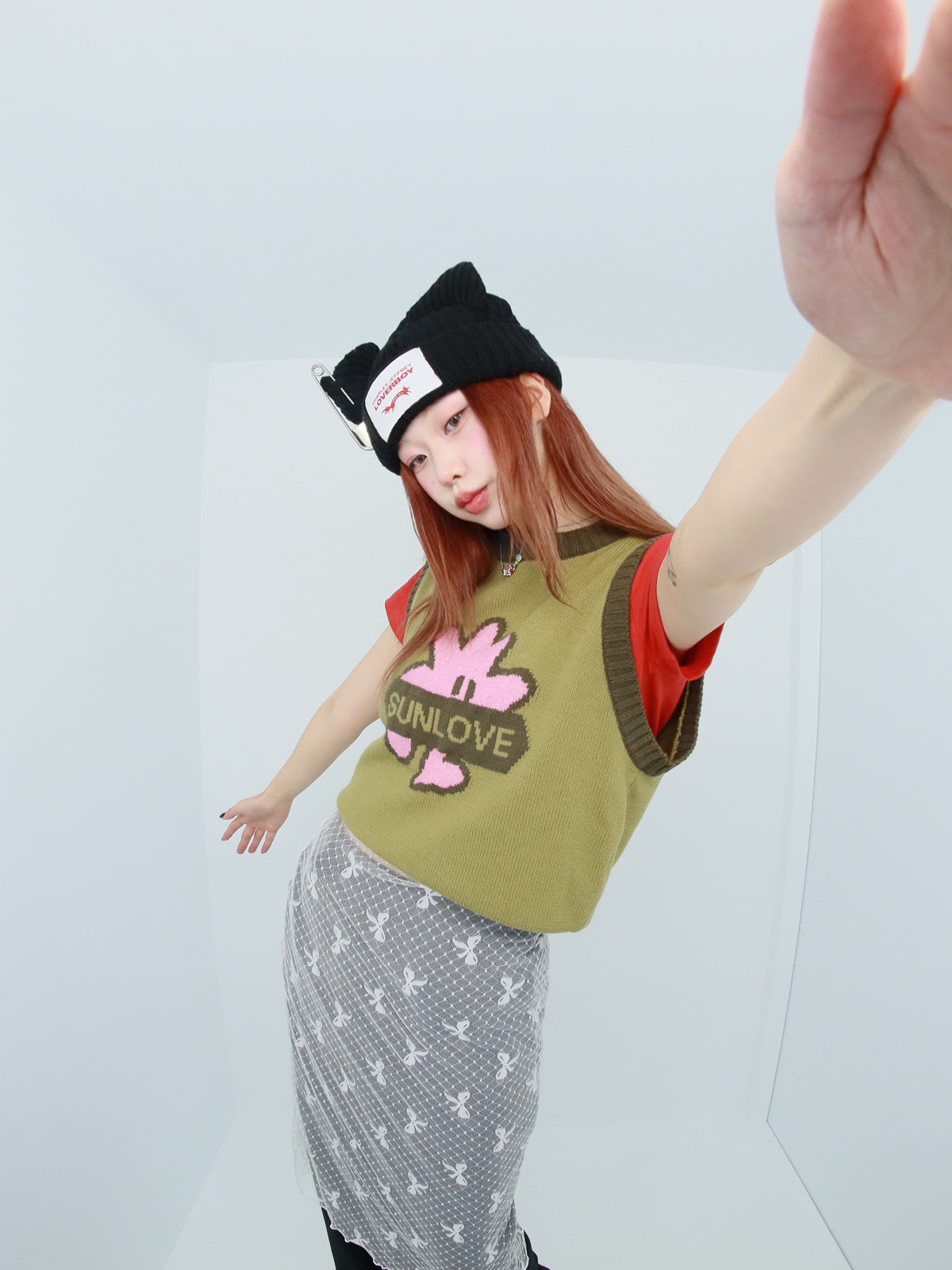 Charles Jeffrey Loverboy Chunky Punk Ears Beanie Black 착용 스타일 - 3