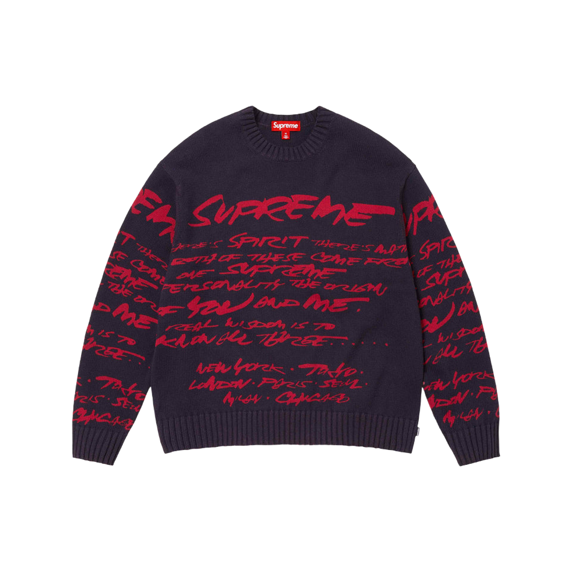 XL Supreme シュプリーム Pilled Sweater Black Supreme Pilled Sweater (FW23) - $148