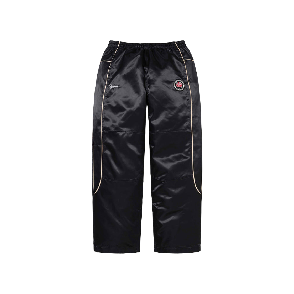 Supreme Satin Track Pant Black - 24SS 상세 이미지 1