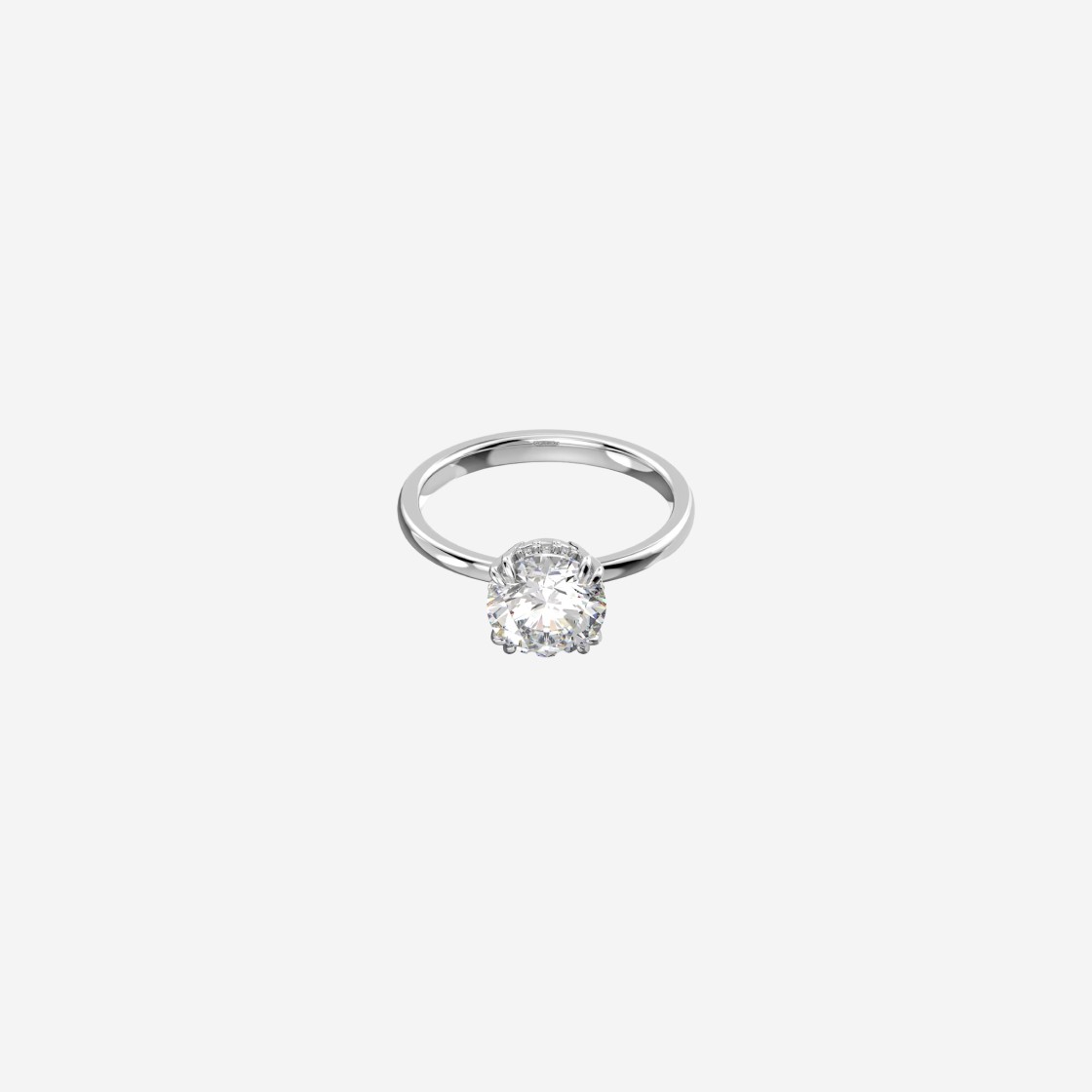 (W) Swarovski Constella Cocktail Ring White Rhodium Plated 상세 이미지 1