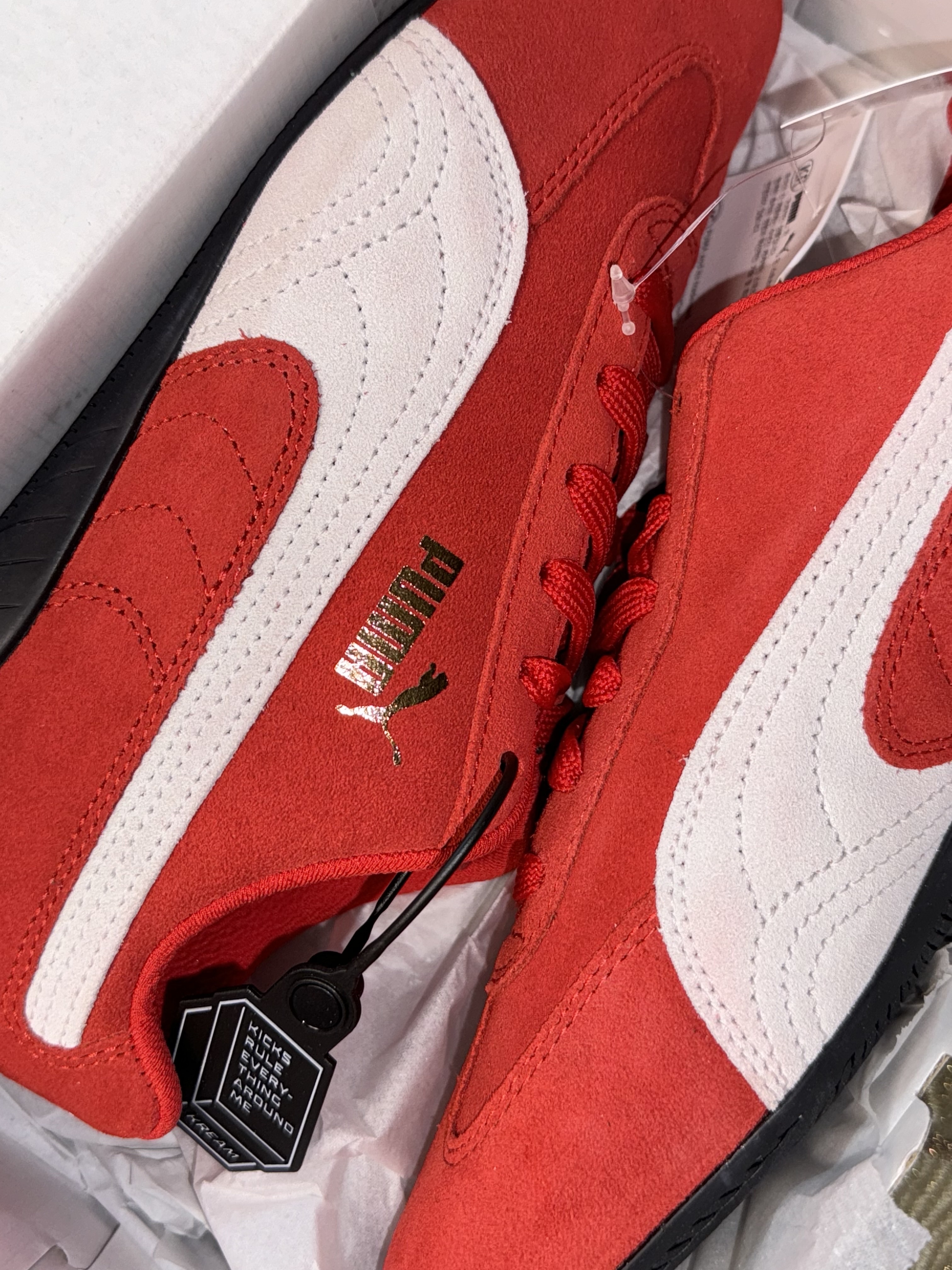Puma Speedcat OG Sparco Ribbon Red White 착용 스타일
