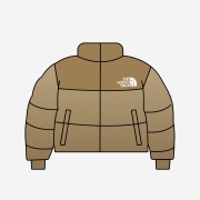 (W) The North Face White Label Novelty Nuptse Down Jacket Beige Brown