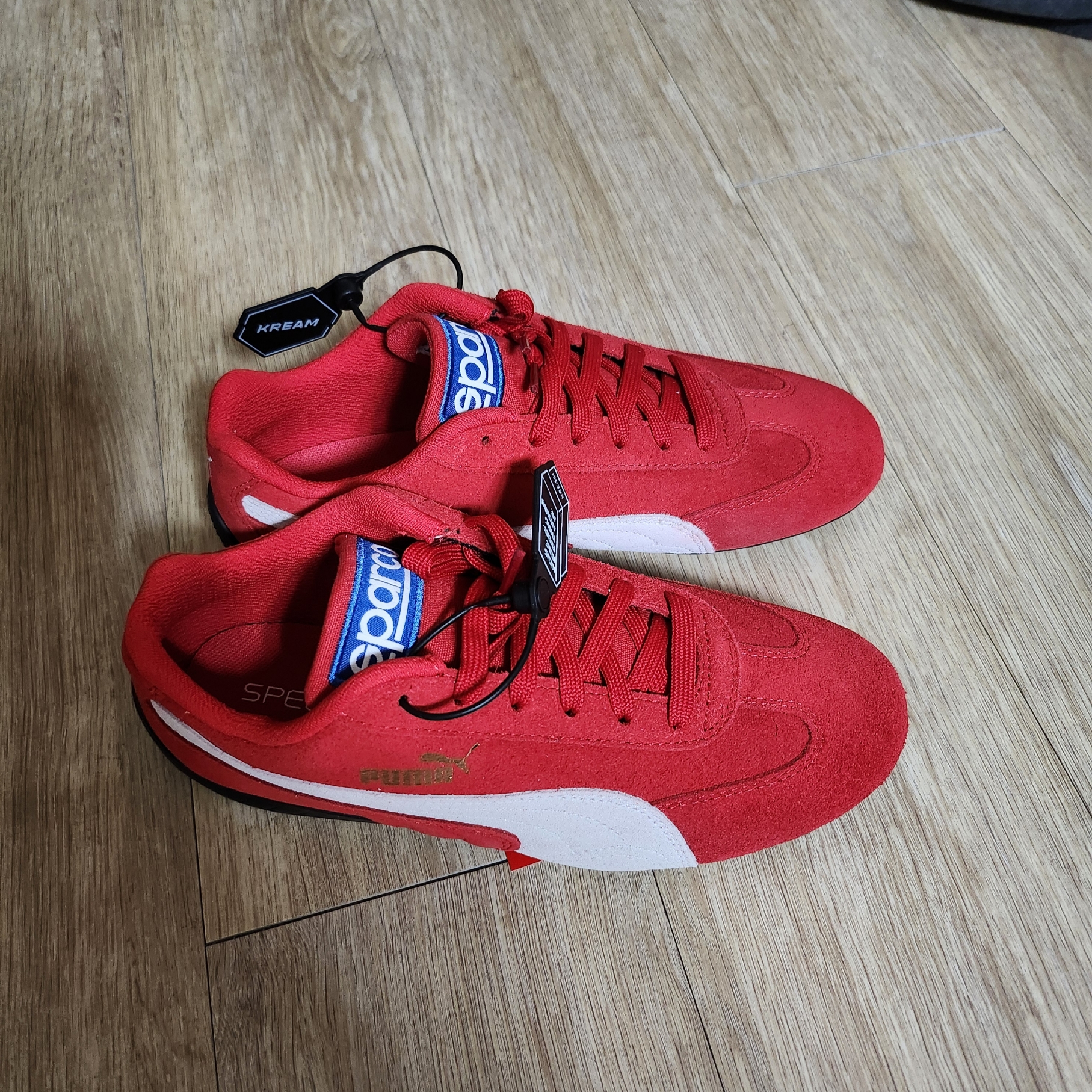 Puma Speedcat OG Sparco Ribbon Red White 착용 스타일